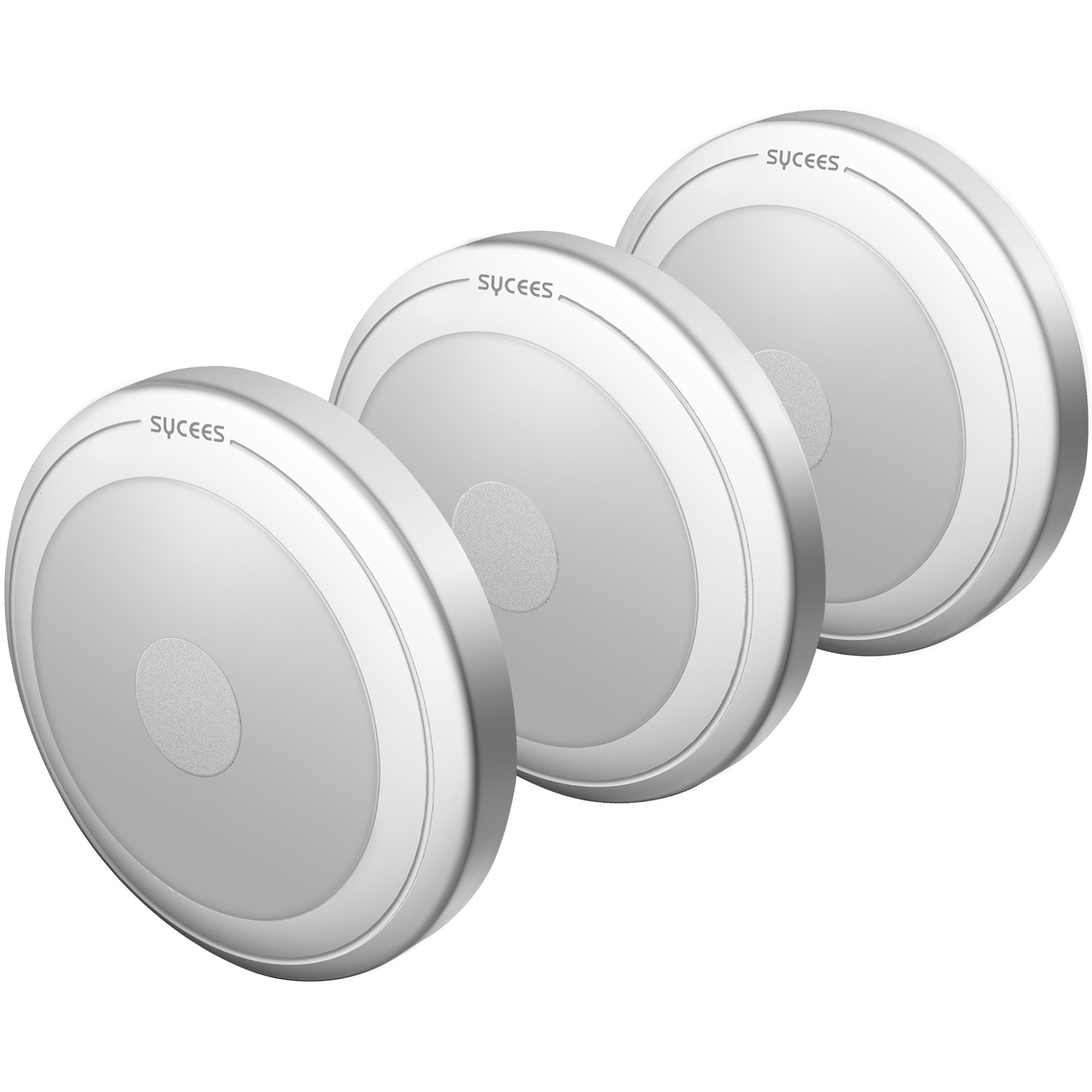 Touch-Activated LED Puck Lights, Dimmable, Battery-Operated, Stick-Anywhere, Warm White, 3-Pack