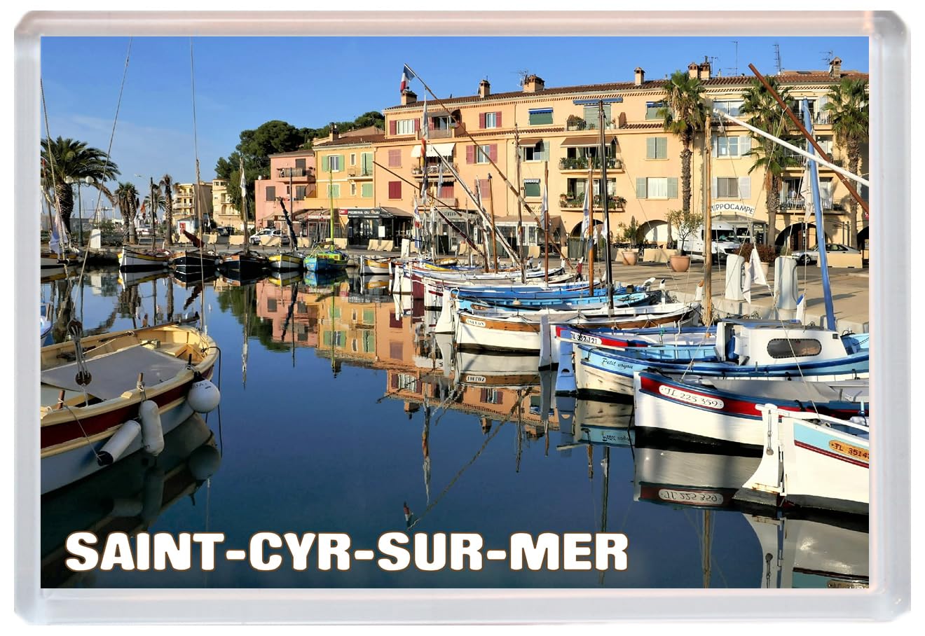 Baked Bean Store Multicolor Saint-Cyr-Sur-Mer - France - Jumbo Fridge Magnet 96 X 67Mm Bbsfhm3060