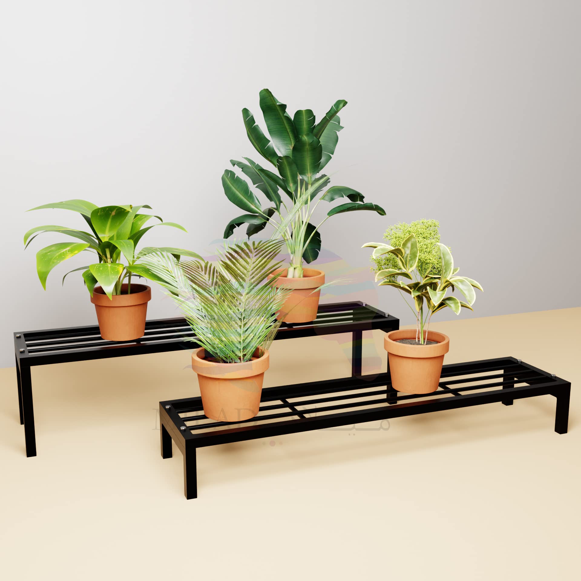 MILAD Iron 2-Tier Plant Stand, Planter for Indoors and Outdoors, Balcony Pots Stand (69 x 50 x 26 CMs, Black Color) (B0CH4TWPR3) Amazon Price History, Amazon Price Tracker