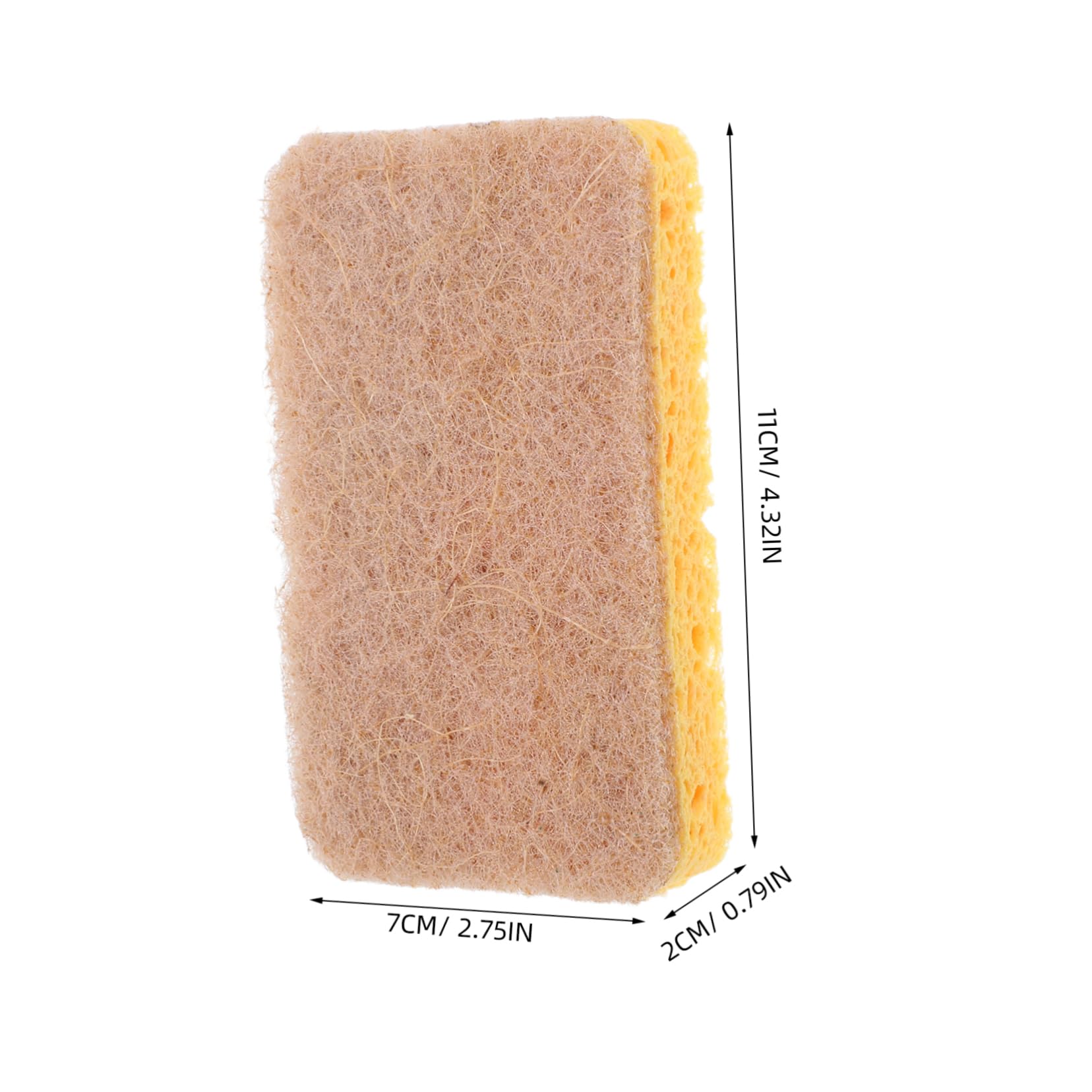 Cabilock 5Pcs Multi Purpose Non Scratch Scouring Pads High Absorbency Kitchen Scrubbers for Dishes Pots and Pans Natural Wood Pulp Cotton and Cleaning Pads