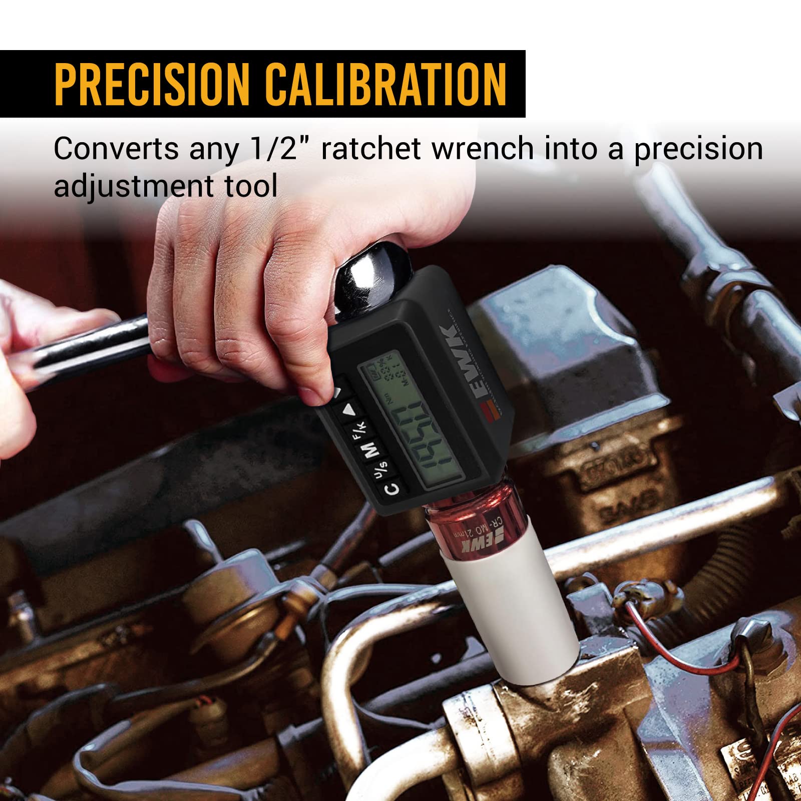 Snapklik.com : EWK 1/2-inch Drive Heavy-Duty Digital Torque Adapter 12. ...