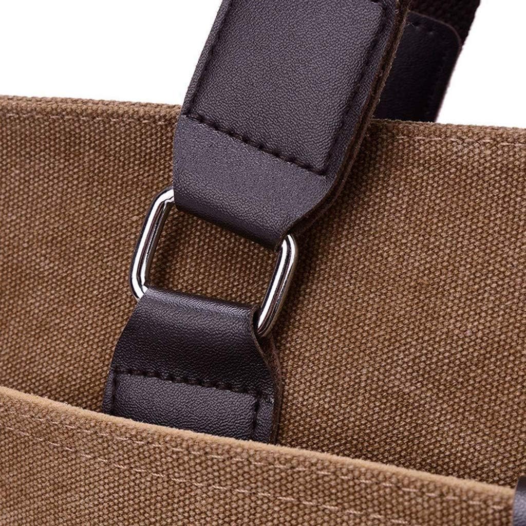SIDUFHAOPKLL Messenger Bag for Mens Canvas Laptop Bags Men Business Briefcase Vintage Large Shoulder School College Satchel image 3
