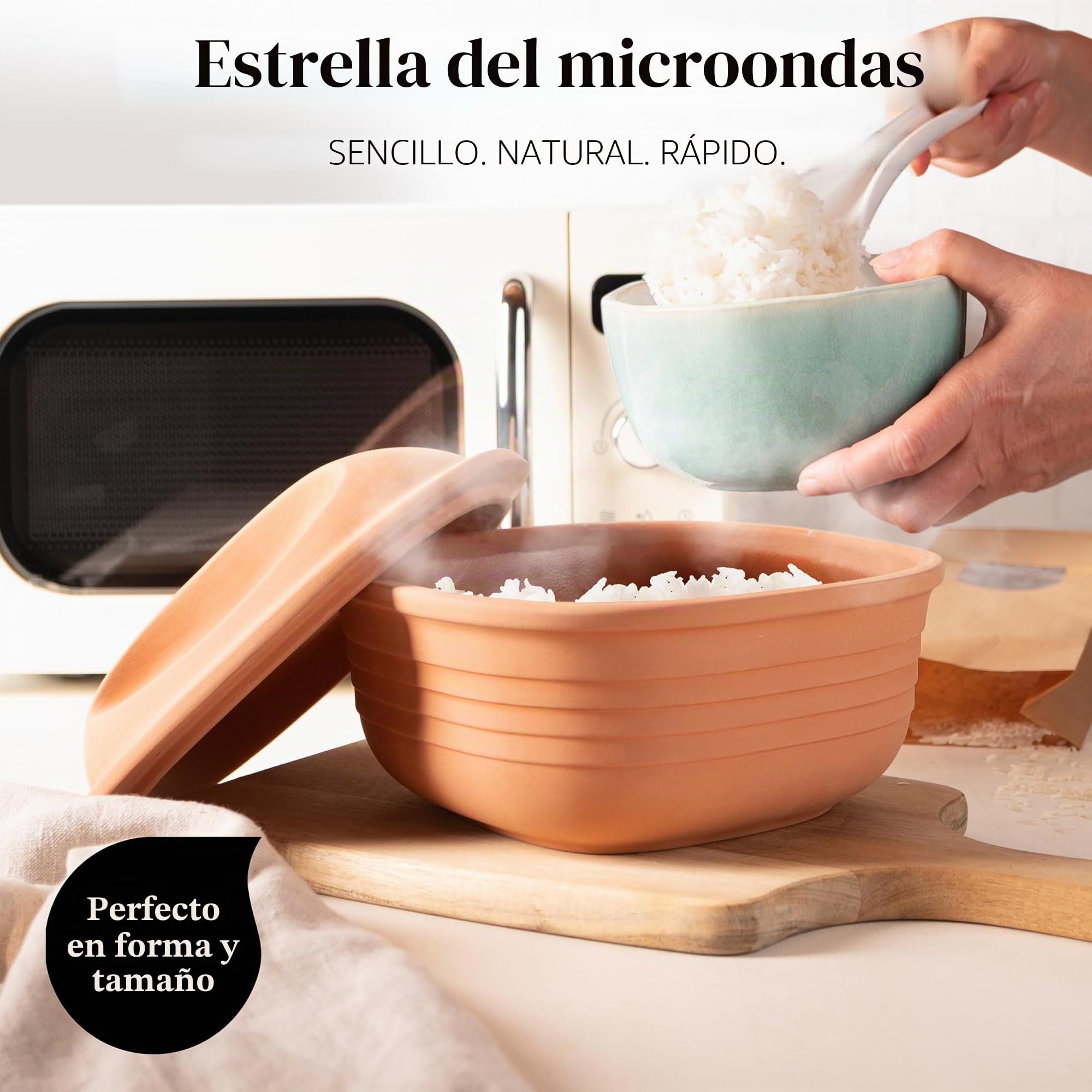 Römertopf – Fuente cuadrada de cerámica con tapa para asar, 2 L, 23 x 23 cm, apta para horno y microondas, gris metálico | Arcilla natural, 2 litros, para 2-3 personas, cocción sin grasa, apta para horno