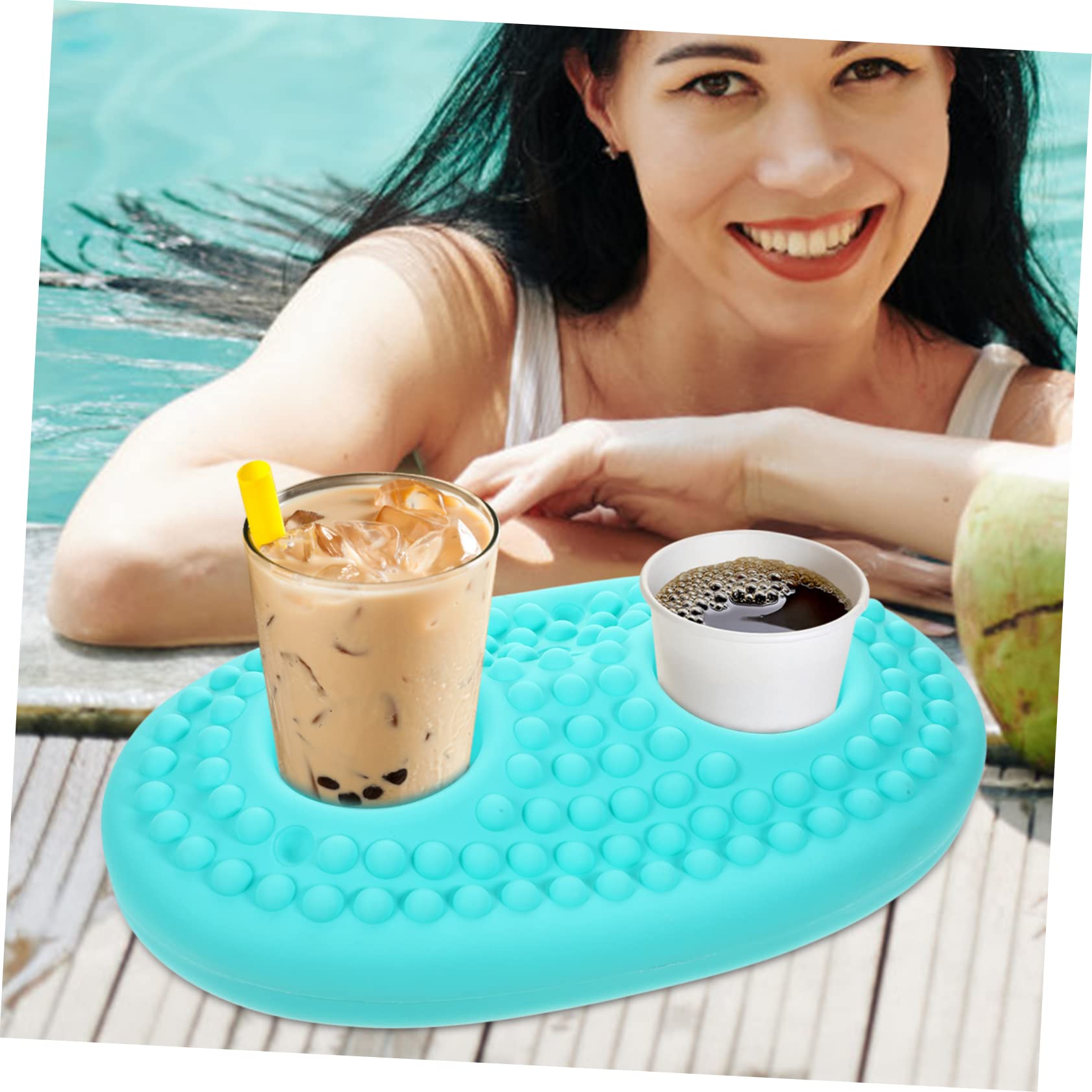 Portavasos Inflable para Piscina para Niños, Flotador de Bebida