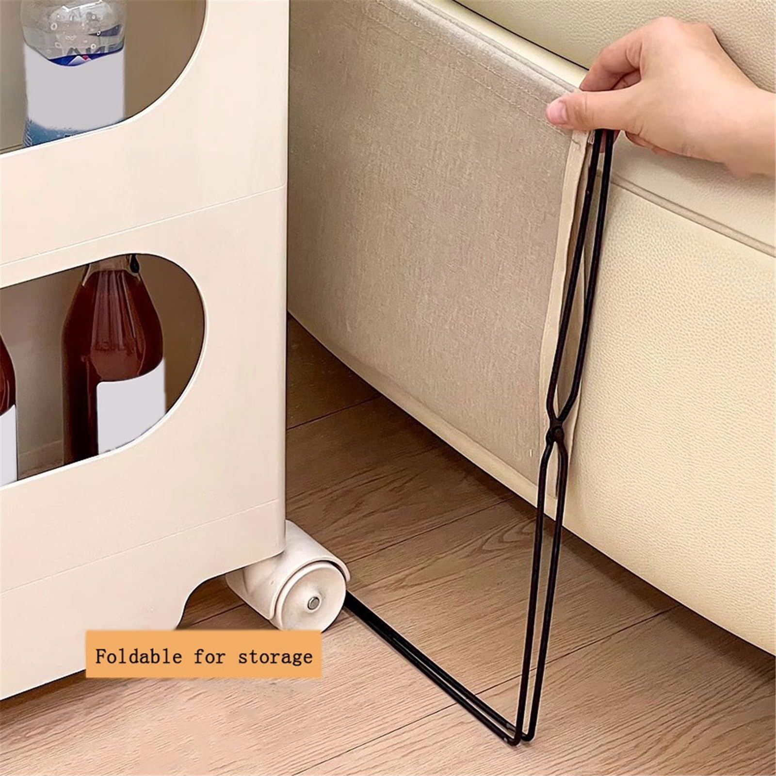 Ufficio Portaoggetti pieghevole e portatile for dischi in vinile con supporto in metallo Scaffale porta dischi