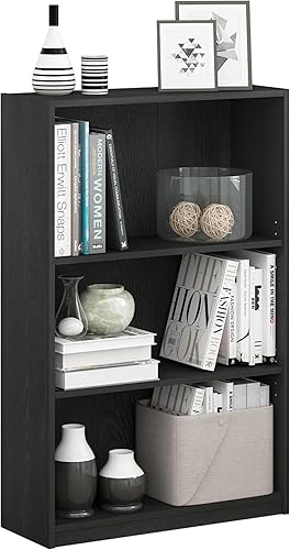 Miniatura 12 de Furinno JAYA Estantería de Libros, Estantería de 3 Niveles, Librero con Estantes Ajustables, 9.5 x 24.5 x 40.3 pulgadas, para Sala de Estar,