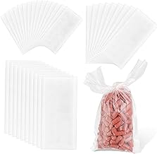 200 Pieces Pva Carp Fishing Bag Soluble Bag Fishing Carp Bag Soluble Bag Pva Pva Fishing Bag Water Soluble Bag for Dissolving Baits for Fish Pellets Baits Carp Baits