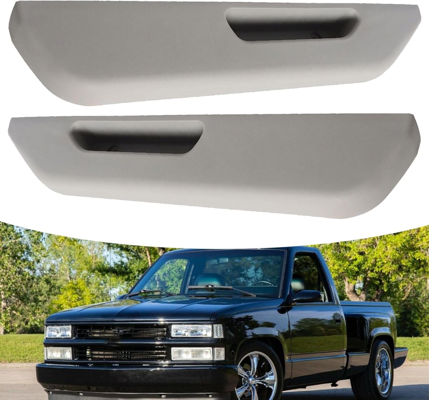 1 Pair Gray LH&RH Front Door Armres Replacement for 1988-1994 C1500/2500/3500 K1500/2500 15627855 15627856 Left,Right