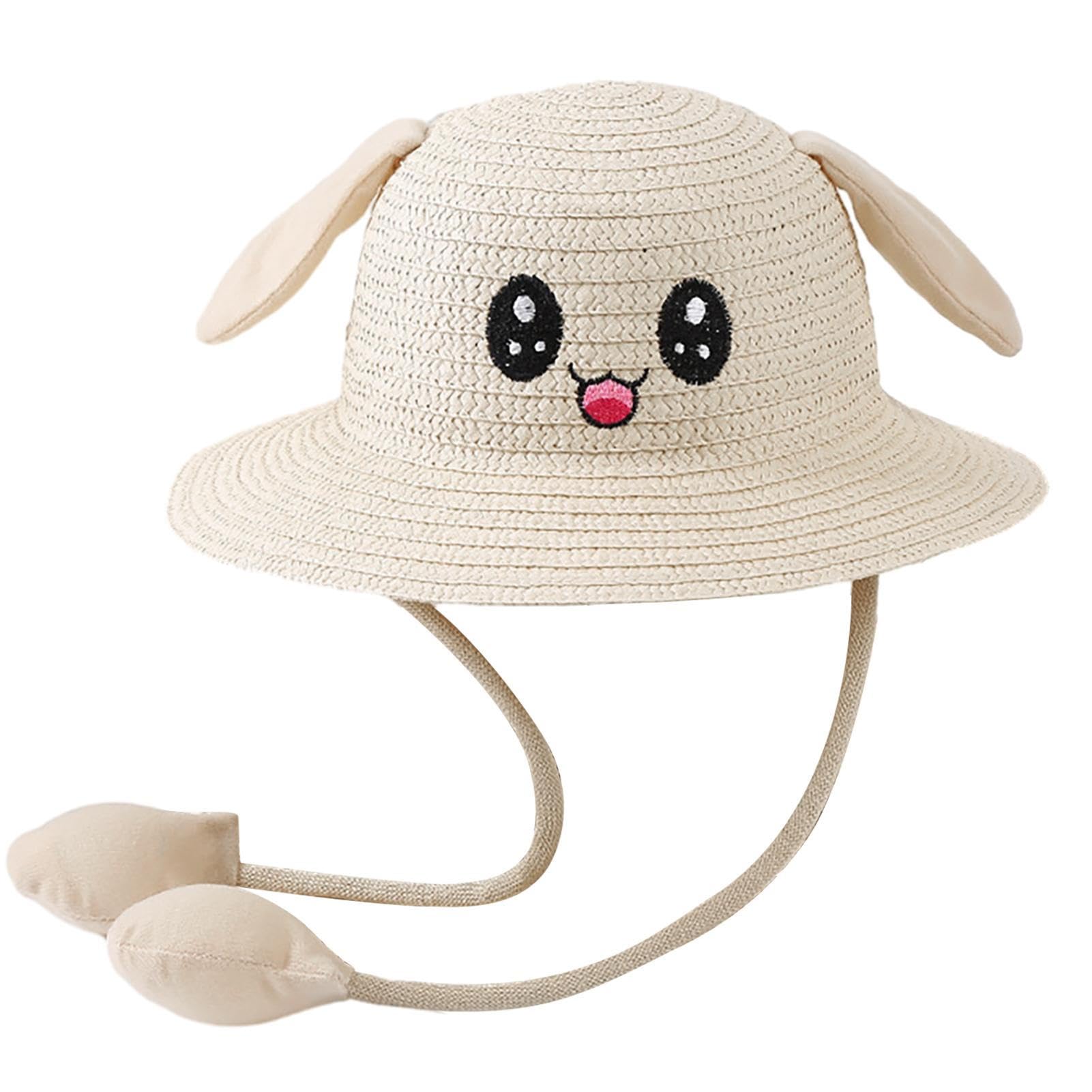FASSME Sombrero para el Sol, Sombrero Verano con diseño Que Mueve Las Orejas, Sombrero para el Sol ala Ancha para niños, Sombrero Divertido y Lindo, para niño1 a 8 años