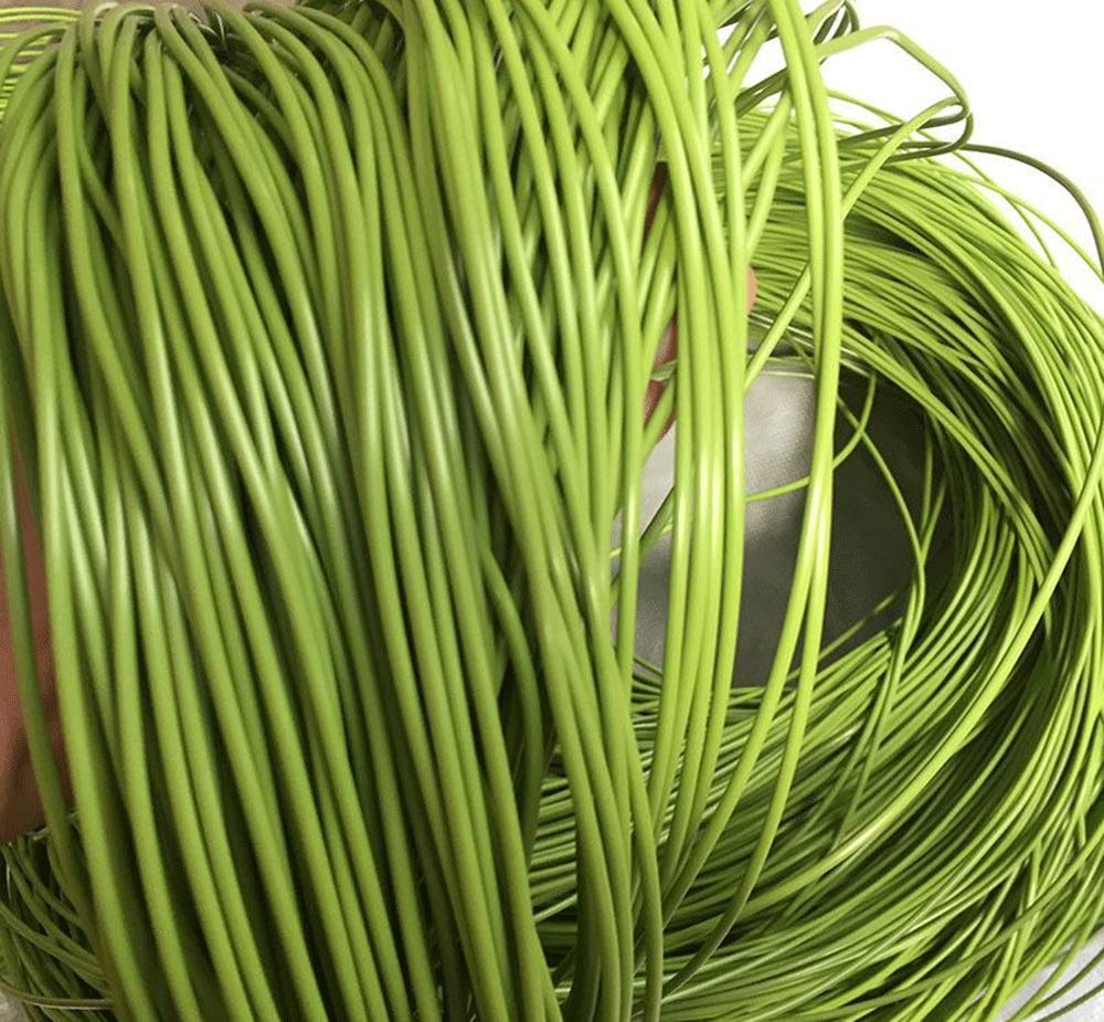 YebiO Green Synthetic Rattan Woven Material,500G Round Rattan Material, Plastic Rattan Material for Weaving