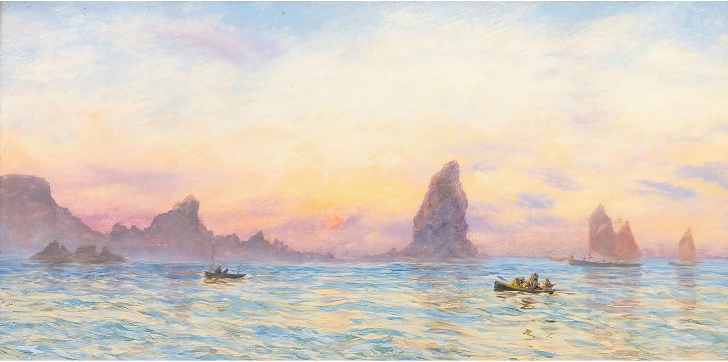 ArtDirect The Cornish Coast Near Newquay (1879) Unframed Art Print Giclee Poster by John Brett - Ready for Framing with Customization Sizes 10x5, 14x7, 20x10, 36x18, 48x24 and 60x30 inches