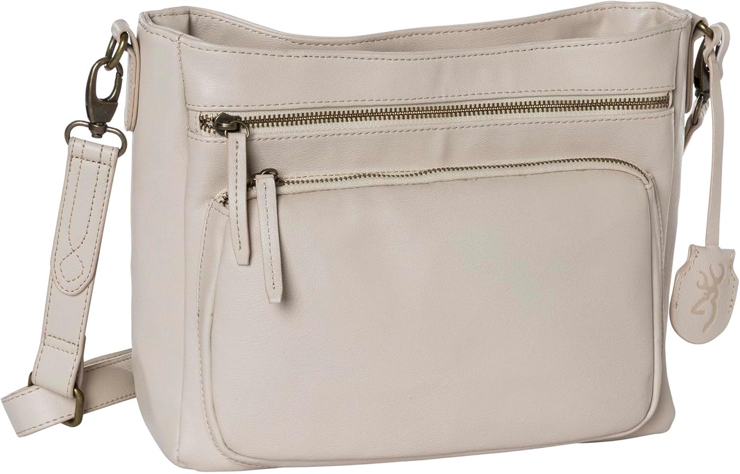 Browning Women's Concealed Carry Belle Shoulder Bag, Premium Holstered Handbag With Safety Locking Option, Cream