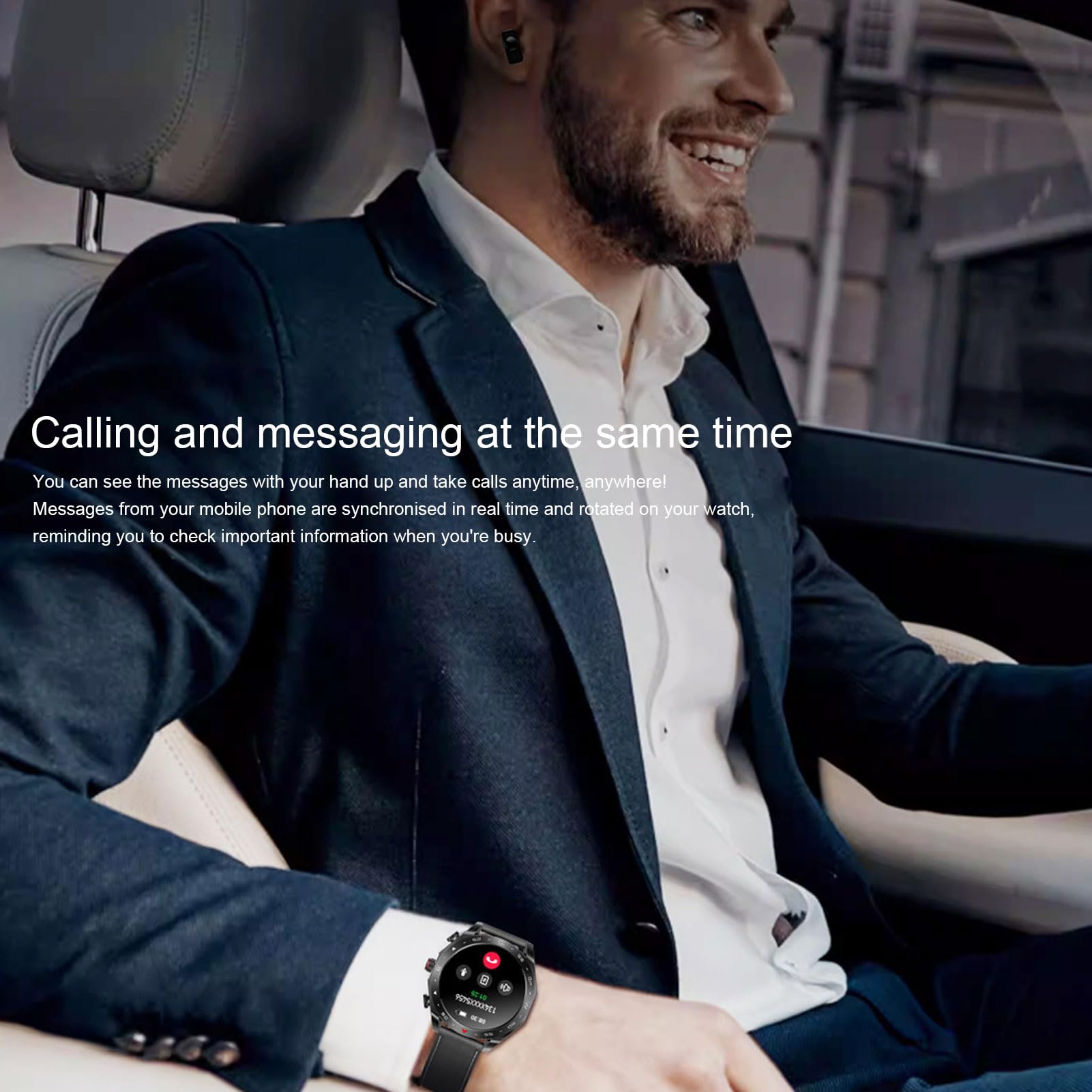 Smartwatch 2 in 1 con Auricolari Wireless con Cancellazione del Rumore Orologio Sportivo per Uomo Donna, Orologio Fitness Impermeabile con per Allenamenti Viaggi