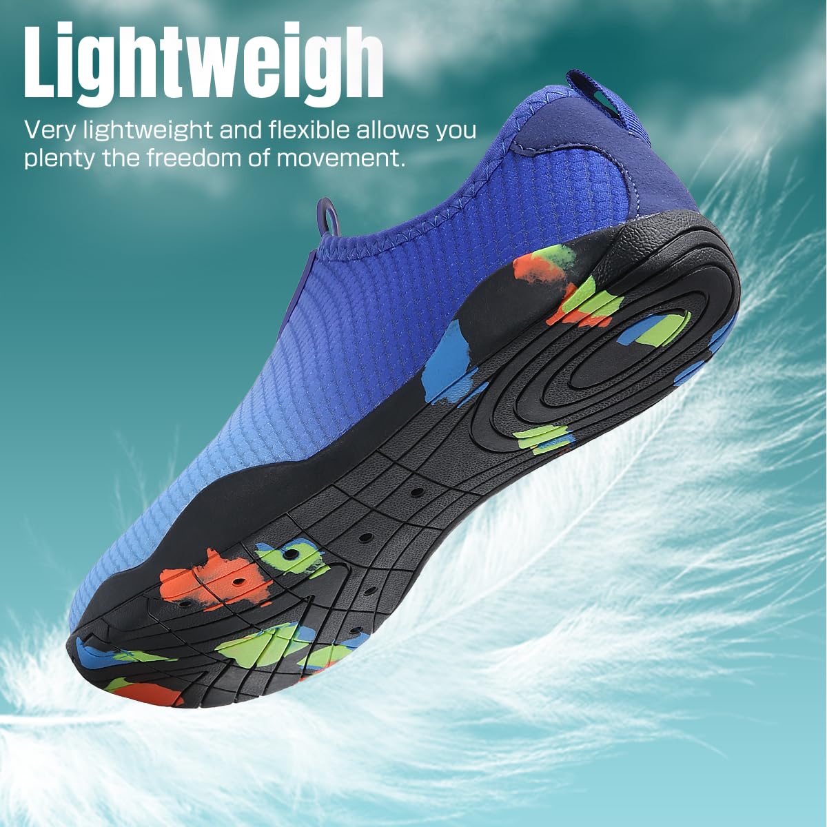 WateLves Badeschuhe Damen Herren Wasserschuhe Schwimmschuhe Strandschuhe Aquaschuhe Schnell Trocknend Surfschuhe Unisex Sommer