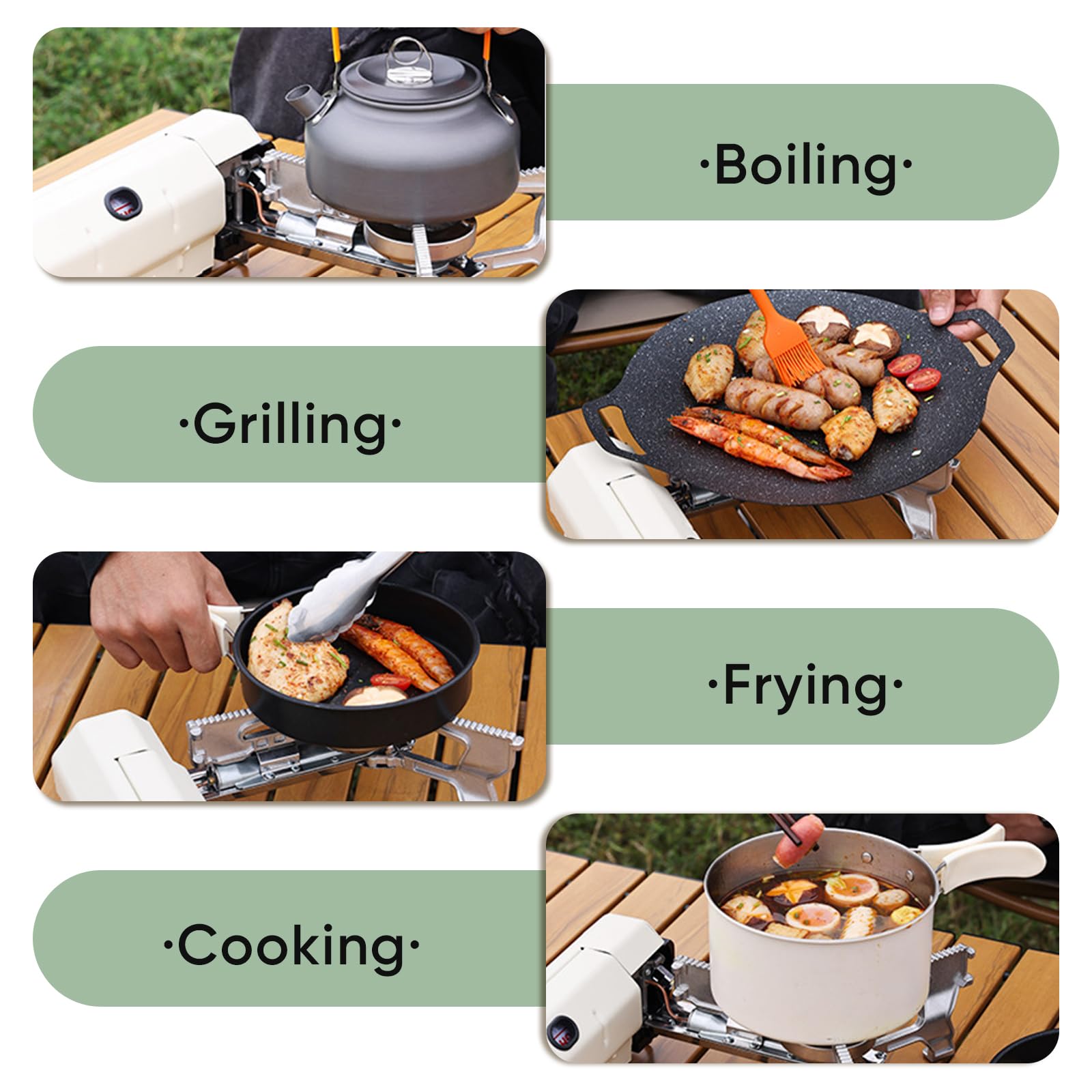 Mini Campingkocher,Faltbarer Camping Gaskocher mit Aufbewahrungstasche,tragbarer Gaskocher outdoor für den Außenbereich,geeignet für Picknicks,Rucksackreisen,Heimreisen,Außenterrassen,Wohnmobil-Reisen