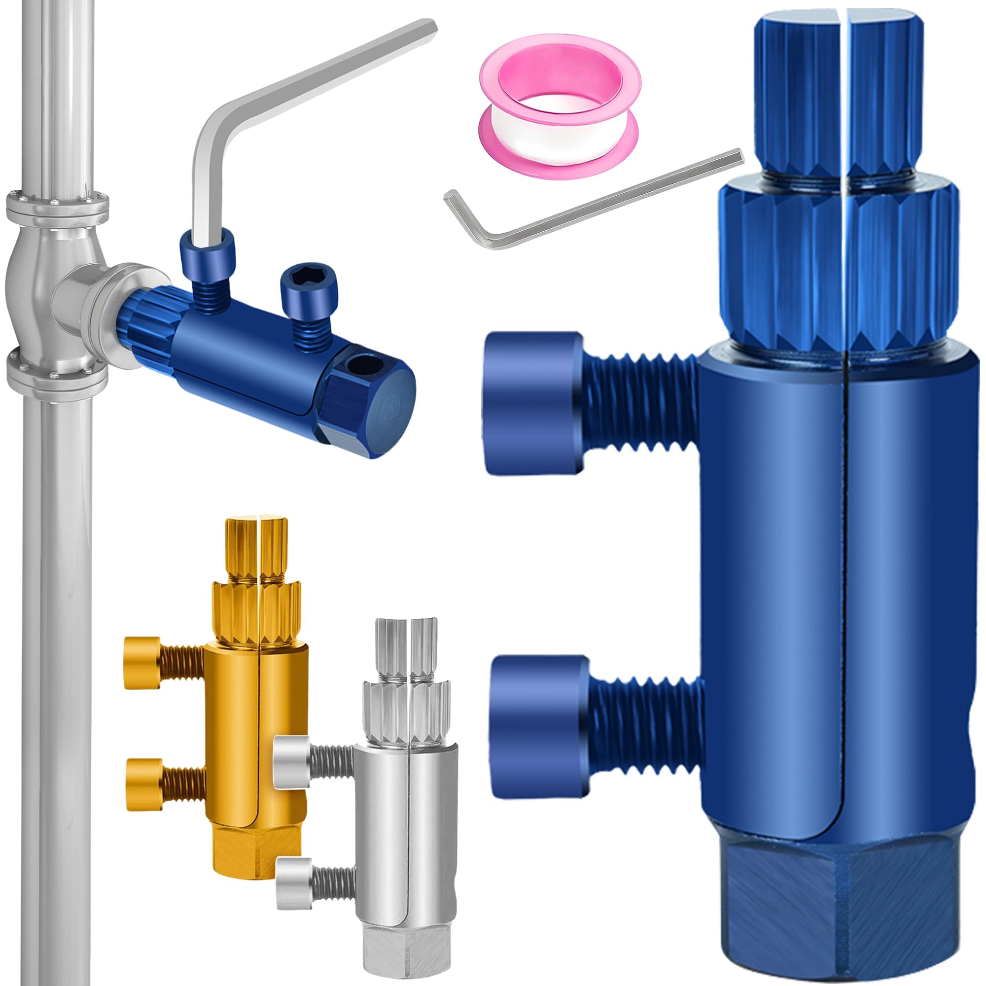 Broken Pipe Thread Extractor Tool, New Broken Faucet Removal Tool, 2025 Stripped Screw Bolt Extractor Set for 1/2" 3/8" 3/4" 1" Damaged Faucet Water