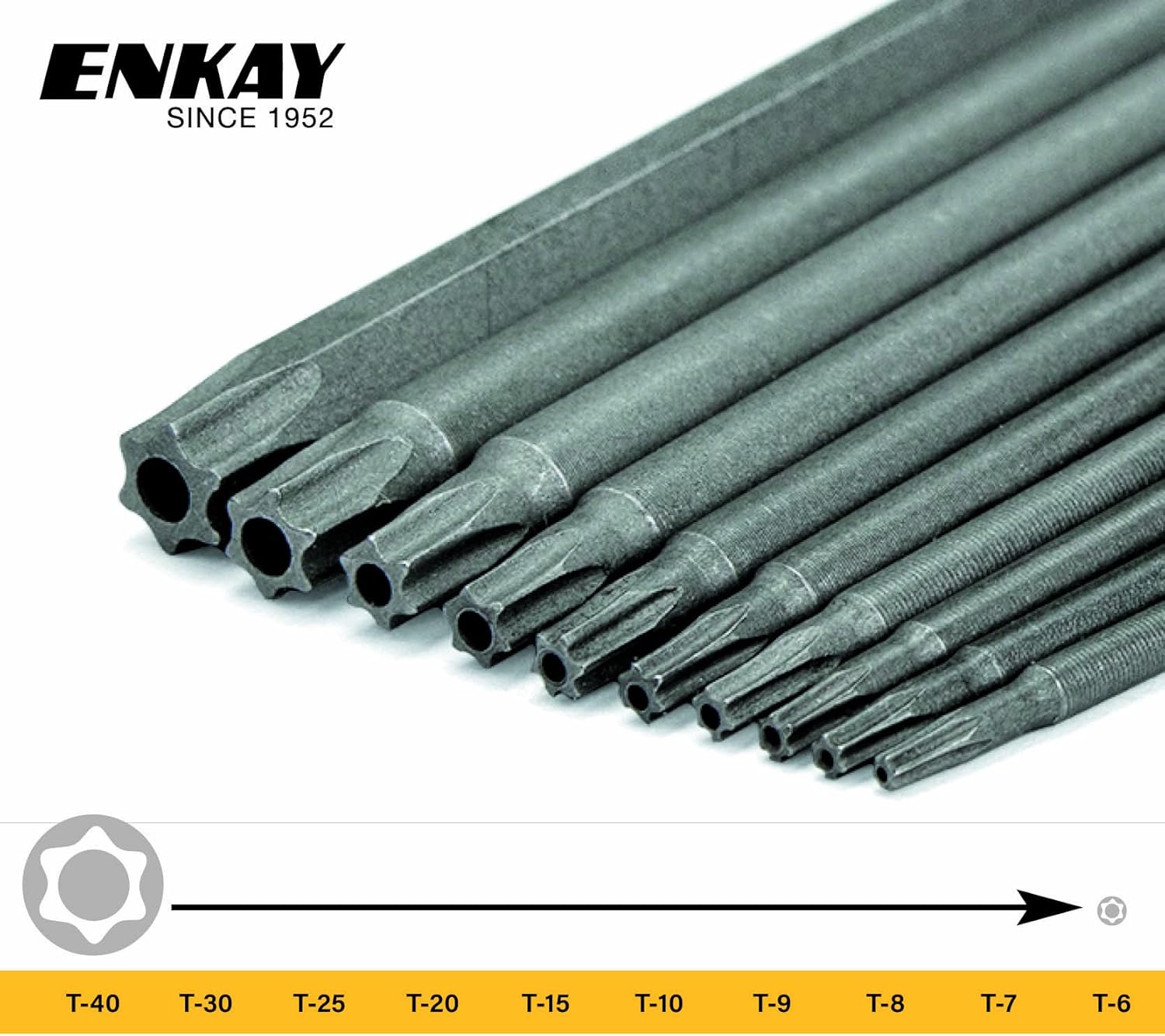 ENKAY - Tamper Proof Bit Set, Carded, 10-Piece