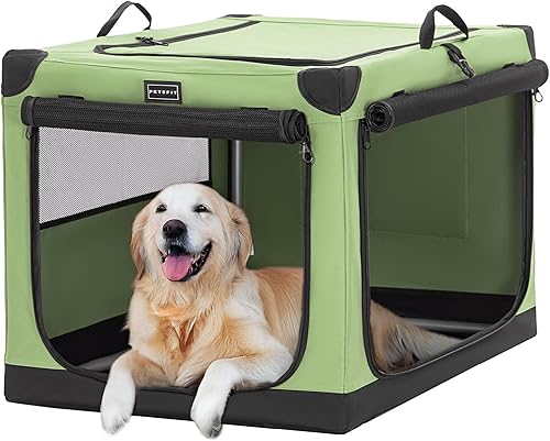 Perrera para perros para interiores, 39.5 pulgadas de largo x 25 pulgadas de ancho x 25 pulgadas de alto, cubierta de tela ajustable por tubo de