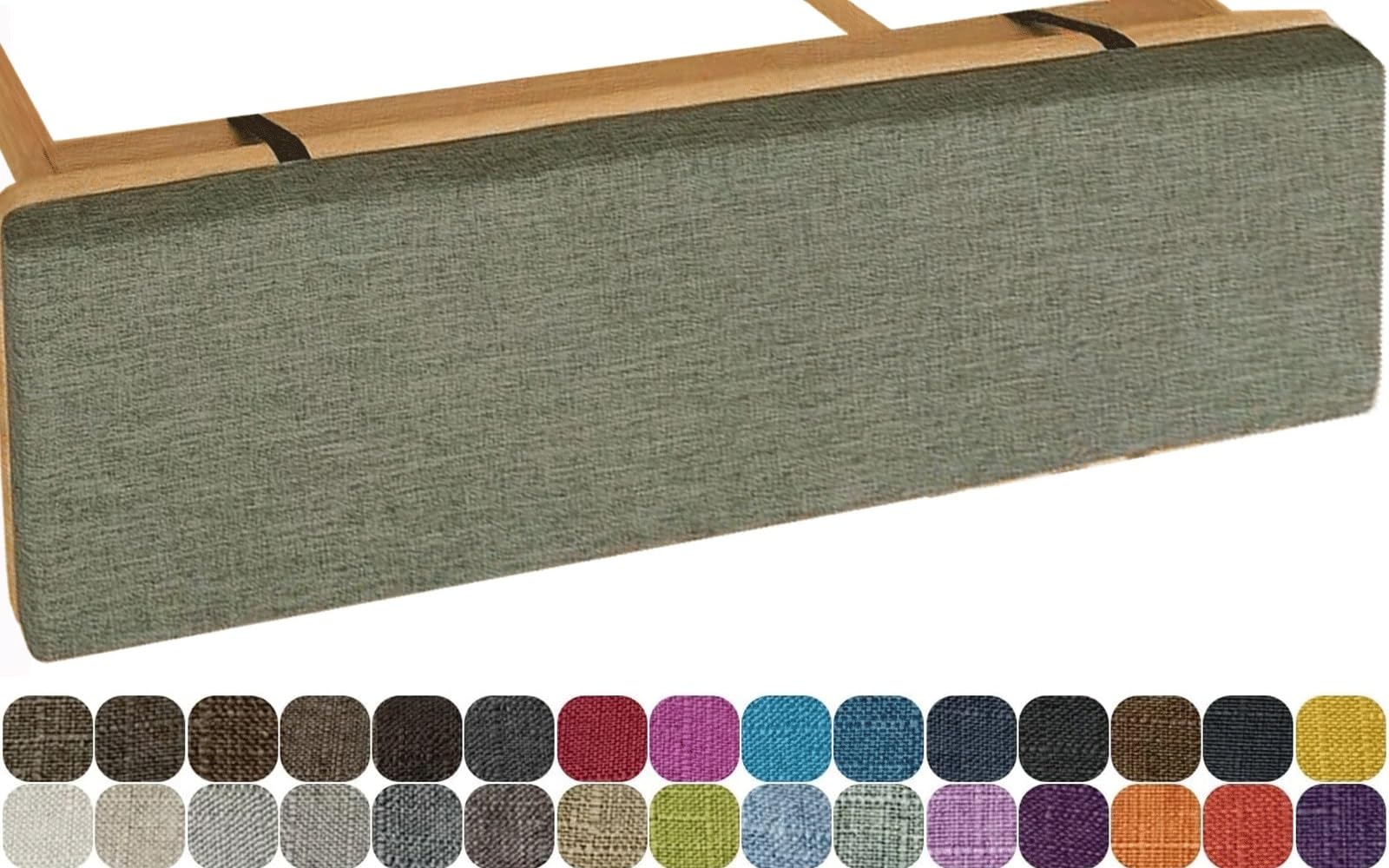 Cuscino antiscivolo versatile per panca da interni ed esterni, 150 cm, 120 cm, 100 cm, 90 x 40 cm, 35 cm, 30 cm, ideale per finestre a golfo, giardino, patio, sedie lunghe, altalene e portici (G1, 130