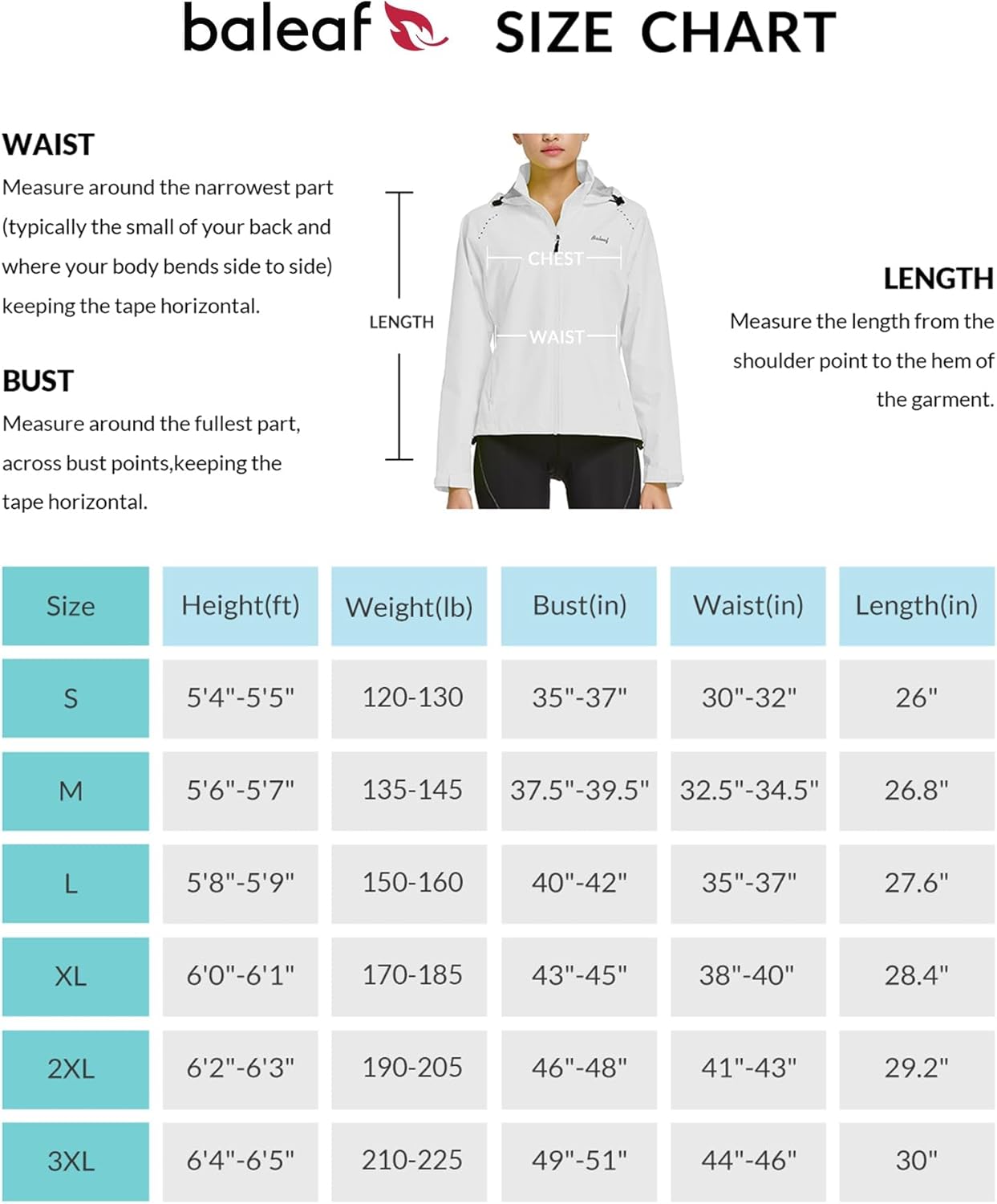 baleaf Fahrradjacke Damen Regenjacke Wasserdicht Atmungsaktiv Wanderjacke Windbreaker Sommerjacke Outdoor Jacken Leichte Windjacke Trekking Regenjacke Radjacke - Image 7