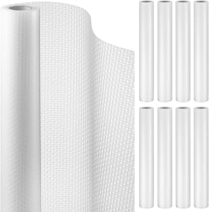 Non-Adhesive Shelf Liner - 12" X 120" Roll, Easy To Cut, Waterproof Drawer & Cabinet Liner