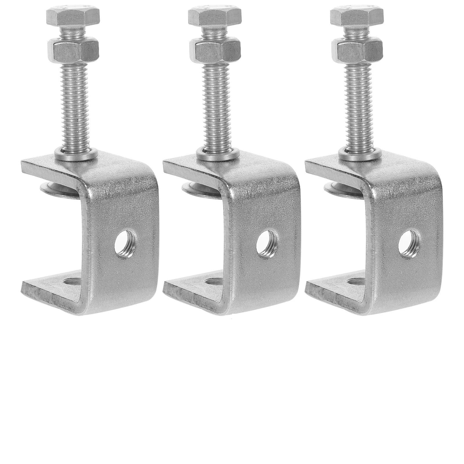 C Clamps Carpentry Clip C-clamp Woodworking Stainless Steel Clamps Heavy Duty Home Improvement Tool for Woodworking Welding Mounting Fixed Repair Part