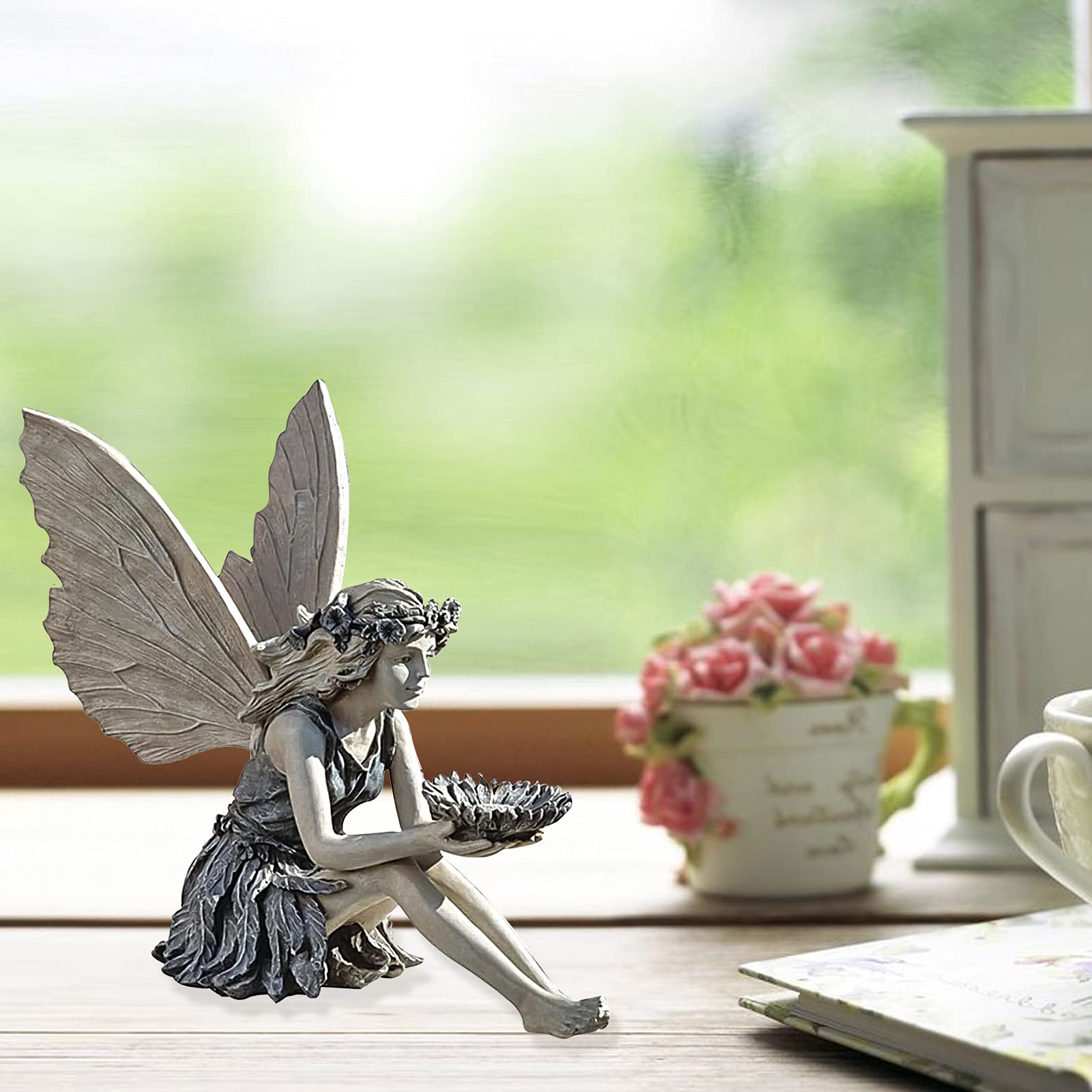 Platte Muurdecoratie Sternstunde 4 Stuks Vlinder, Feeënhuis, Tuindecoratie Sprookjesachtige Tuinaccessoires Voor Kinderen