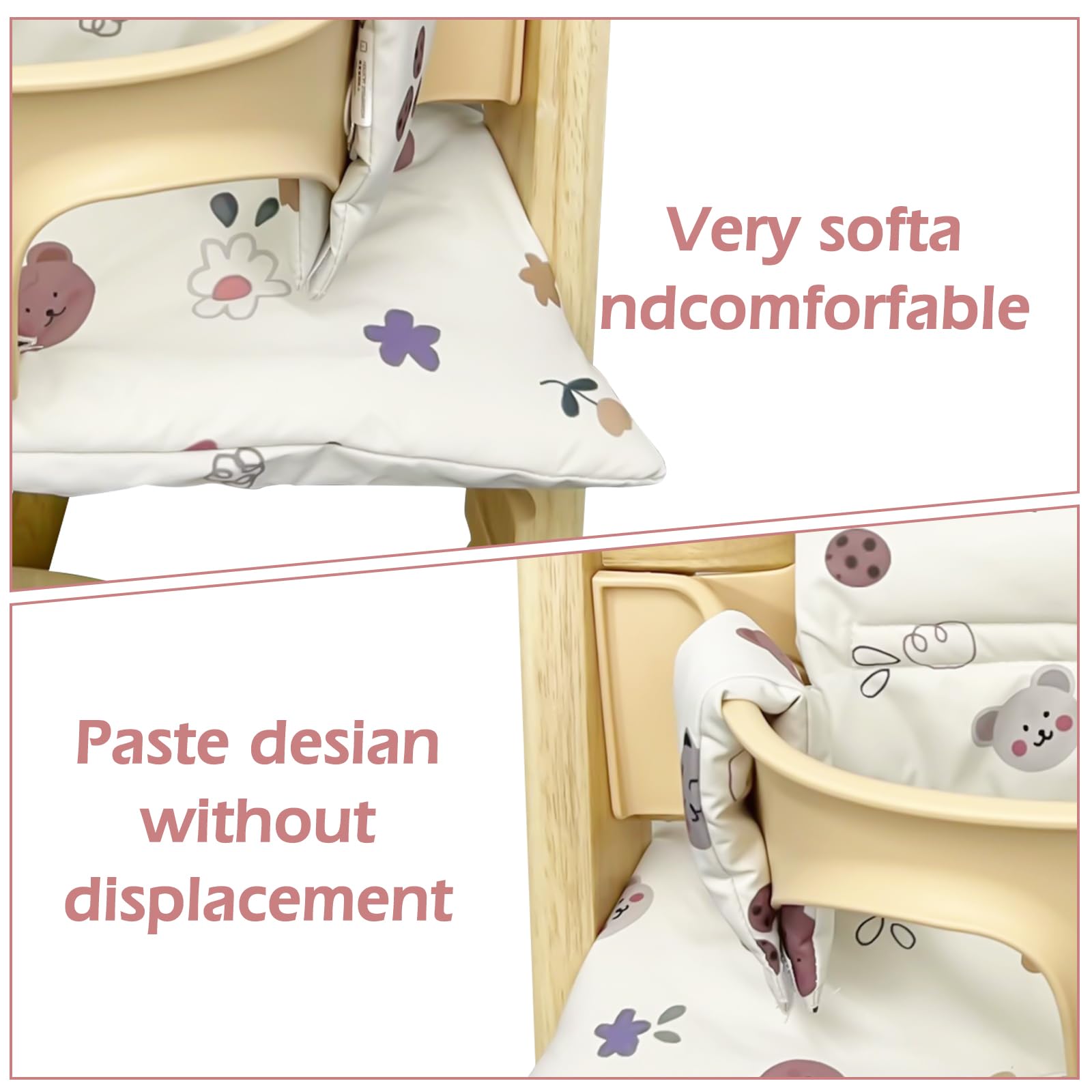 Coussin de Chaise Haute Stokke: Coussin de Siège Doux pour Bébés et Tout Petit avec Revêtement Laminé, Coussin de Rechange, Accessoires de Chaise Haute Compatible avec Stokke, Tripp, Trapp