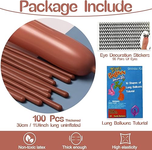 Miniatura 195 de 260 globos de color amarillo limón, paquete de 100 globos largos gruesos para arco, animales, payasos, niños, cumpleaños, fiestas, baby showers