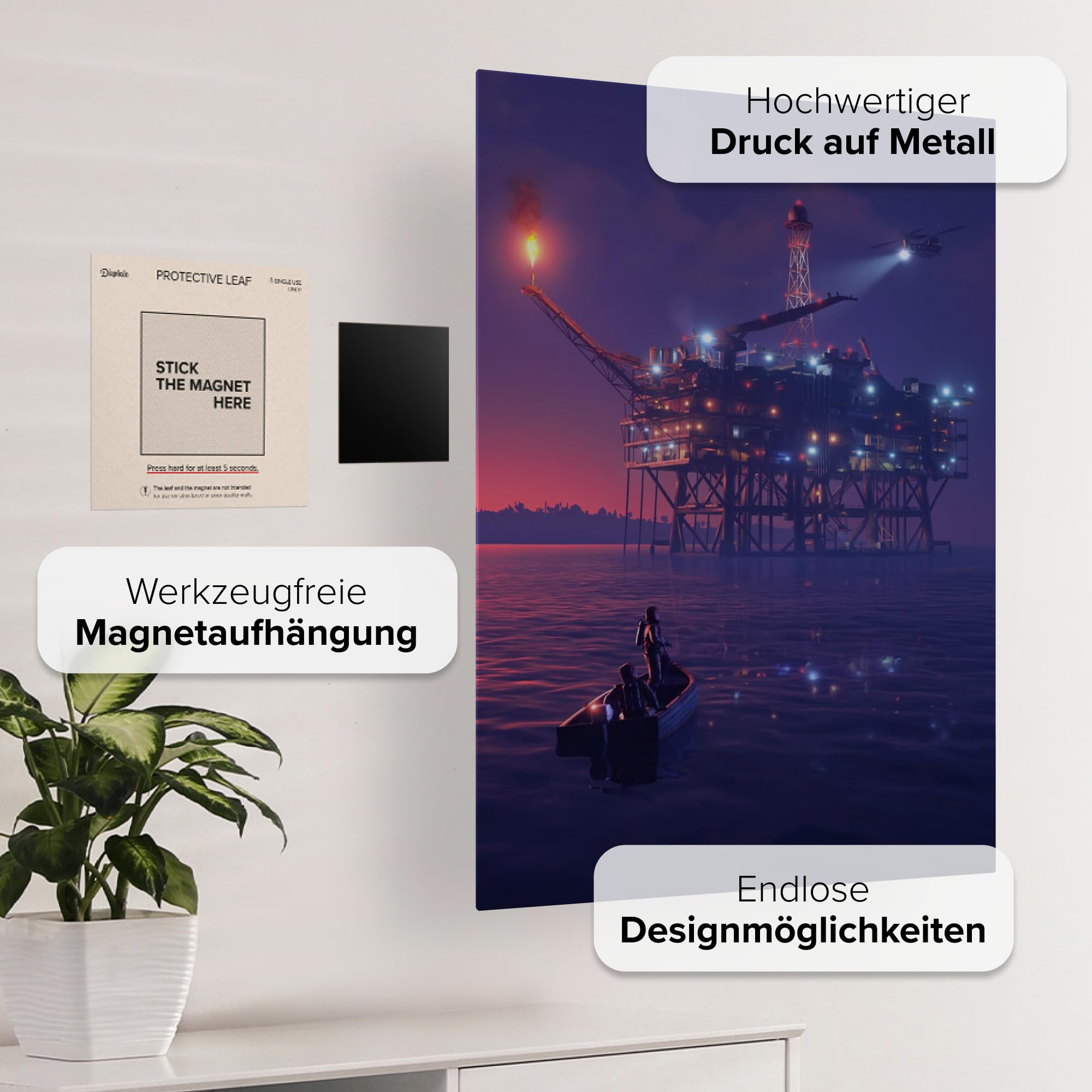 Displate - Poster in metallo - Wall Art - Rust Game - Rust - Arctic Night - Dimensione M - 32 x 45 cm Matt