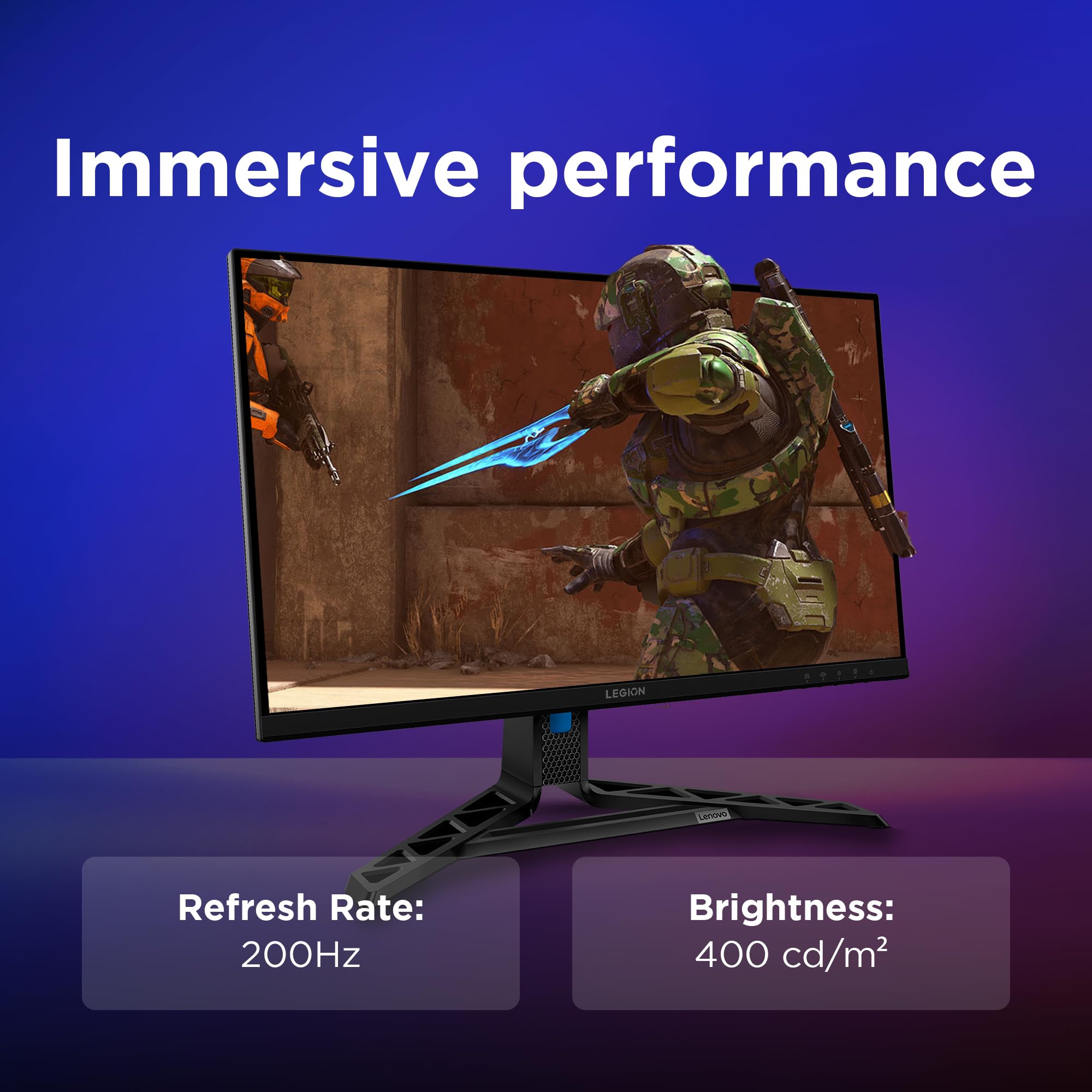 Lenovo Legion R27qe Gen 2 Gaming Monitor 27" QHD (2560x1440) IPS, 0.5ms MPRT, 200Hz, Ports 2x HDMI 2.1 + DisplayPort 1.2, DisplayPort Cable included - Raven Black — view 10