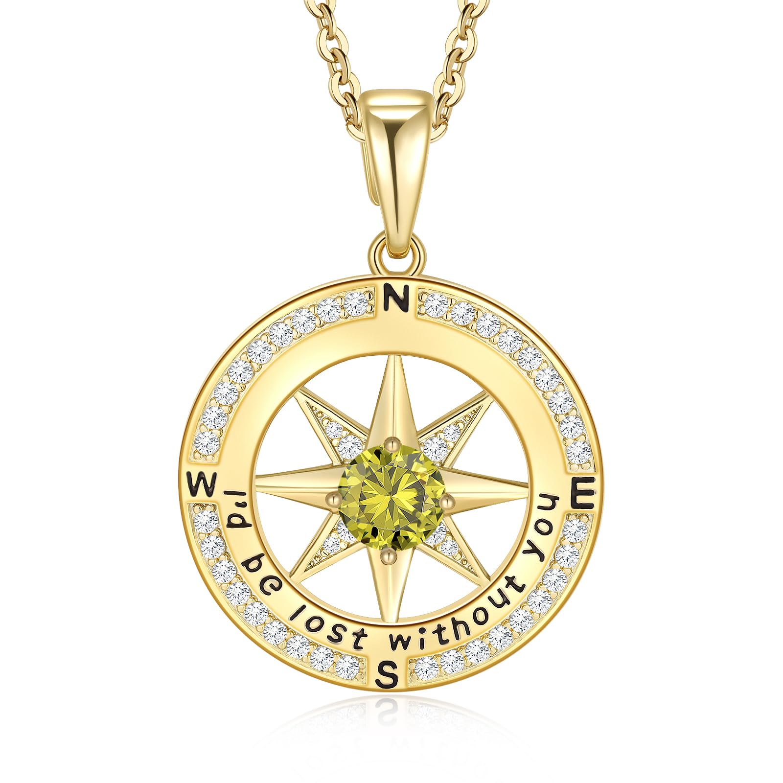 Meeshi Compass Necklace for Women