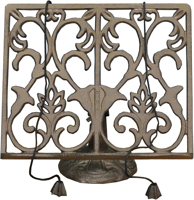 Cast Iron Ornamental Cook Book Stand Recipe Holder