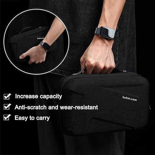 Miniatura 6 de LEFORZ Organizador de electrónica de carcasa dura para viajes, bolsa organizadora de accesorios electrónicos, estuche de transporte para cable,