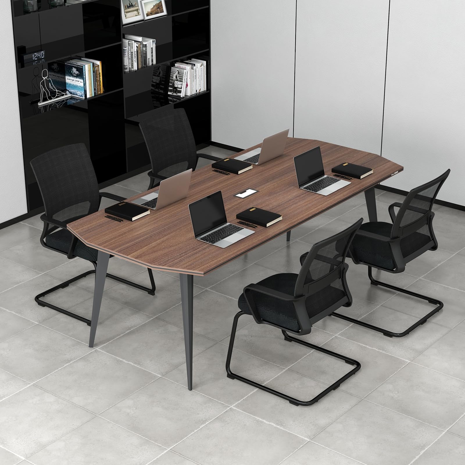 COSTWAY Freischwinger Stühle 2er Set, Schwingstühle mit Armlehne & Lendenwirbelstütze, Bürostühle, Konferenzstühle, Besucherstühle für Büro, Konferenzraum, Arbeitszimmer