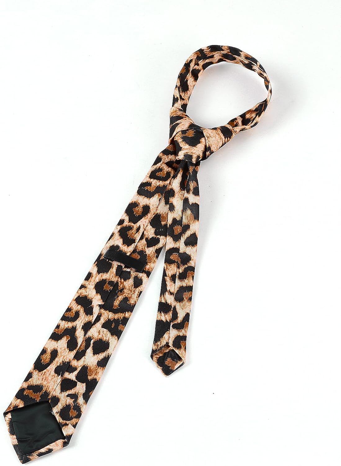 Men's Animal Print Tie Set 3.15'' Necktie with Pocket Square Gift Box, Soft Polyester-Cotton Blend