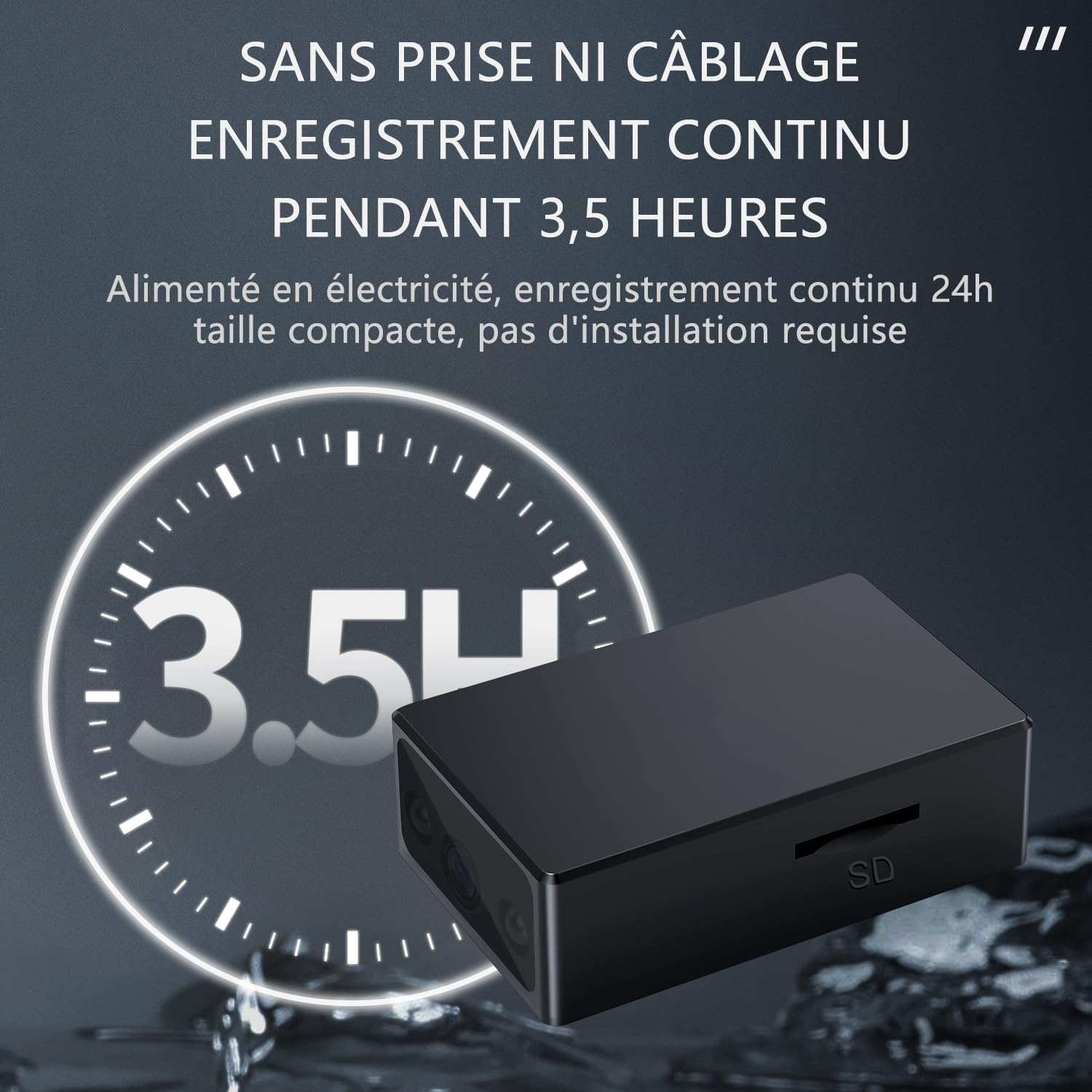 Mini caméra Espion HD 1080P caméra cachée surveillance intérieur extérieur sans WiFi