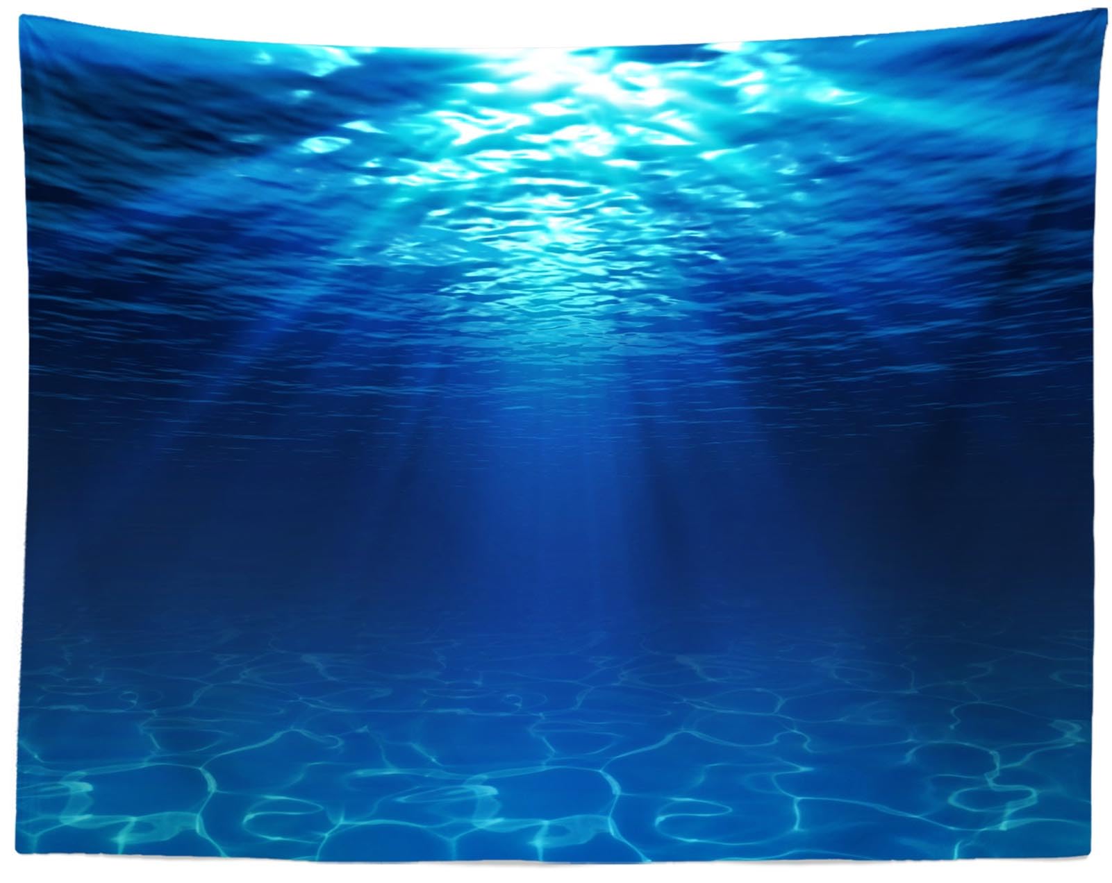 17x10ft Sfondo del mare profondo Sfondo di fotografia subacquea Sfondo dell'oceano Vista subacquea Sfondo Acquario Decor Sfondo Il mare Acqua blu Luce solare Sfondo Studio Puntelli