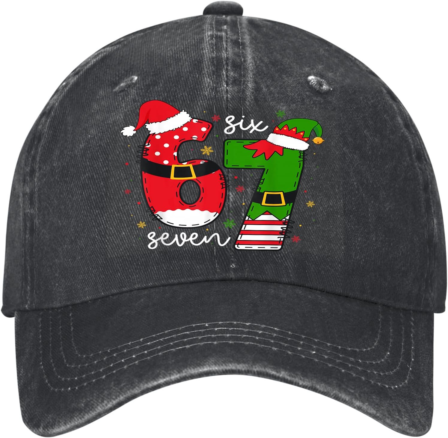 67 Hat Six Seven 6 7 Meme Design Funny 6 7 Hats for Men Women Baseball Cap Adjustable