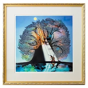 Amazon.co.jp: 藤城 清治 「月光の響」 リトグラフ 額付き 版画