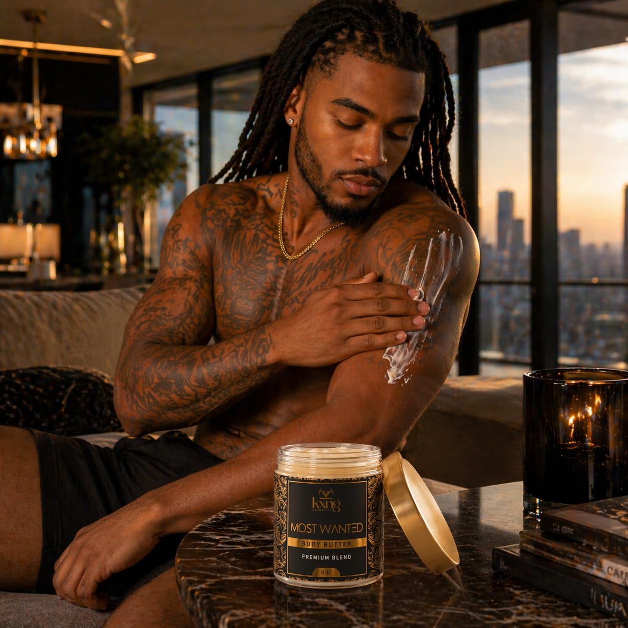 KXNG Cosmetics Shea Body Butter Cream – 4oz | Organic Body Butter for Men & Women with Raw Shea, Cocoa, Mango & Coconut Oil | Moisturizing Cream for All Skin Types – Most Wanted