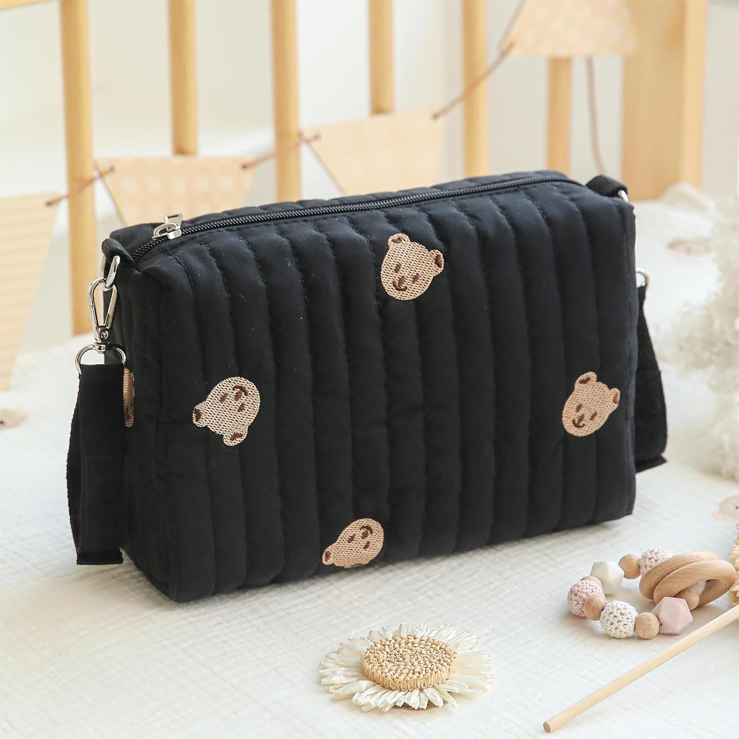 Outdoor Diaper Bag Large Capacity Nappy Diaper Storage Bag Multifunctional Reusable Portable for Dia