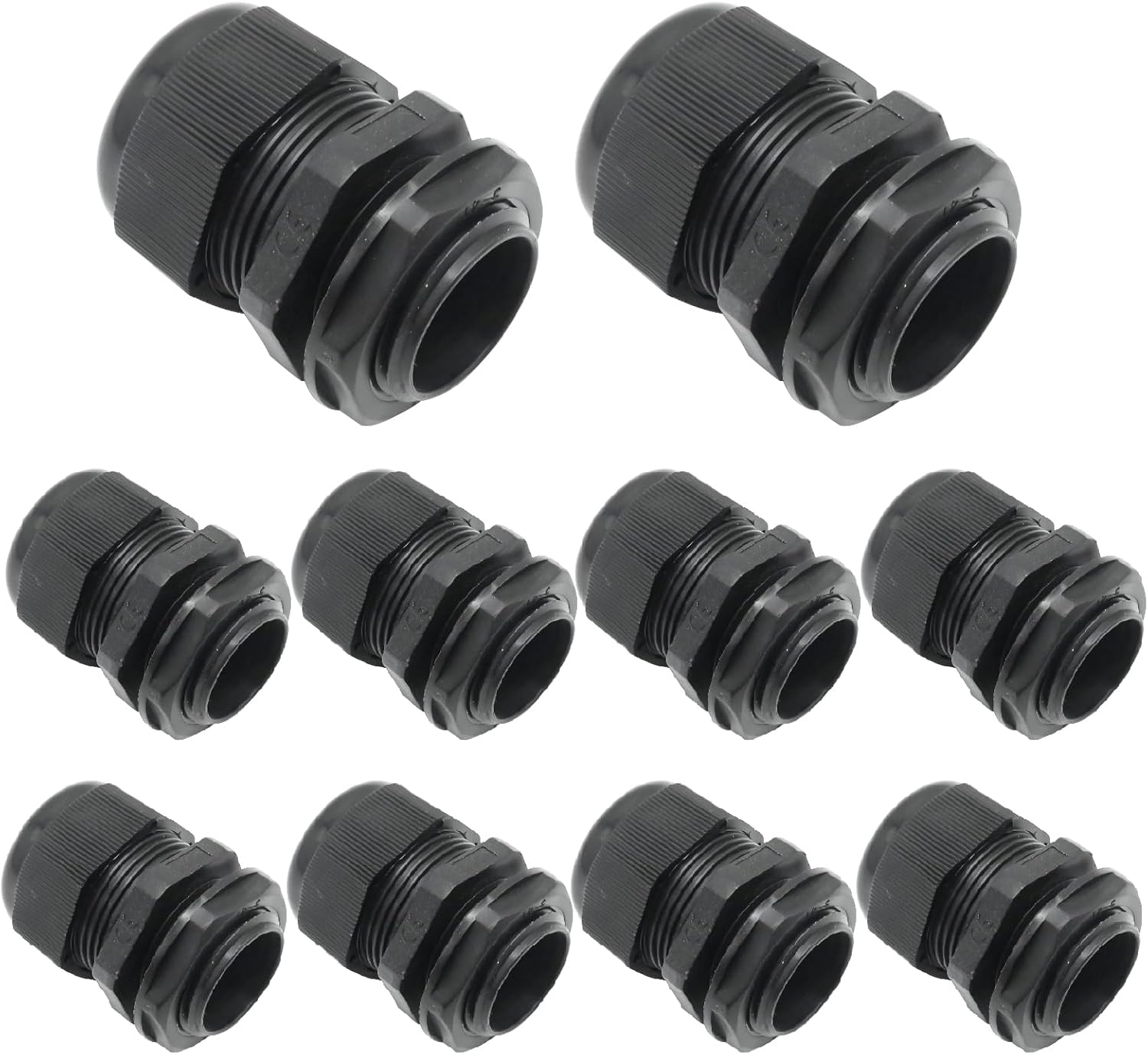 10PCS 1" (17-25mm) NPT Nylon Cable Gland, IP68 Waterproof Adjustable Cable Cable, Waterproof Junction Box Wire Panel Gland Grip Connectors