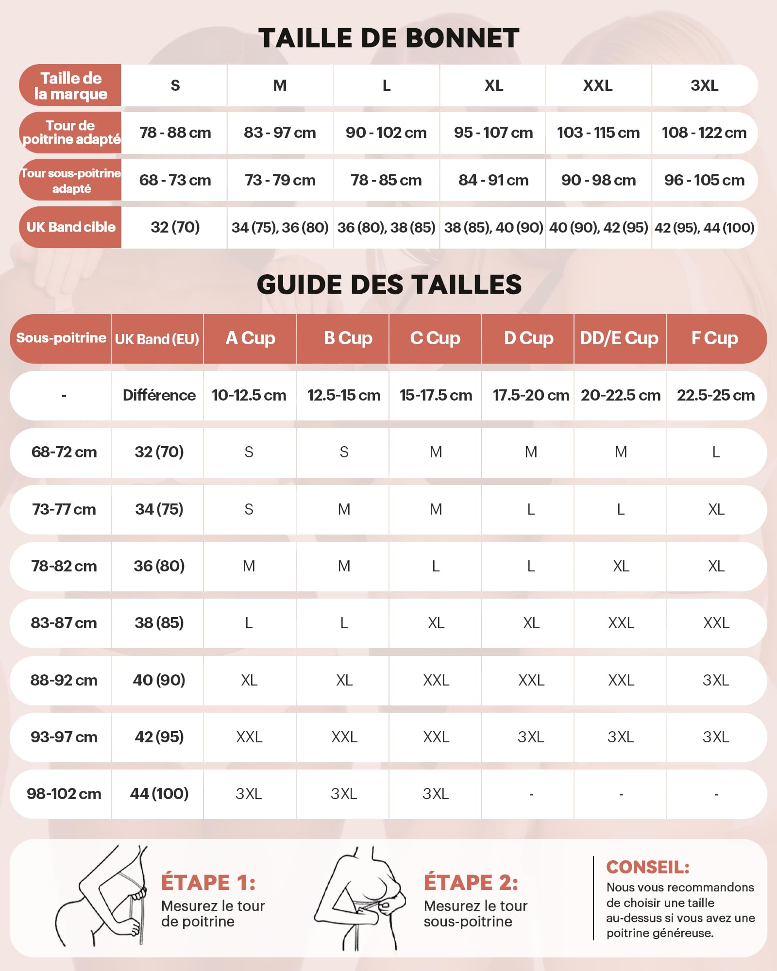 Bresdk Soutien Gorge Femme sans Armatures - Décolleté en V Plongeant, Push-up Bonnet Intégral Maintien Renforcé Rembourré