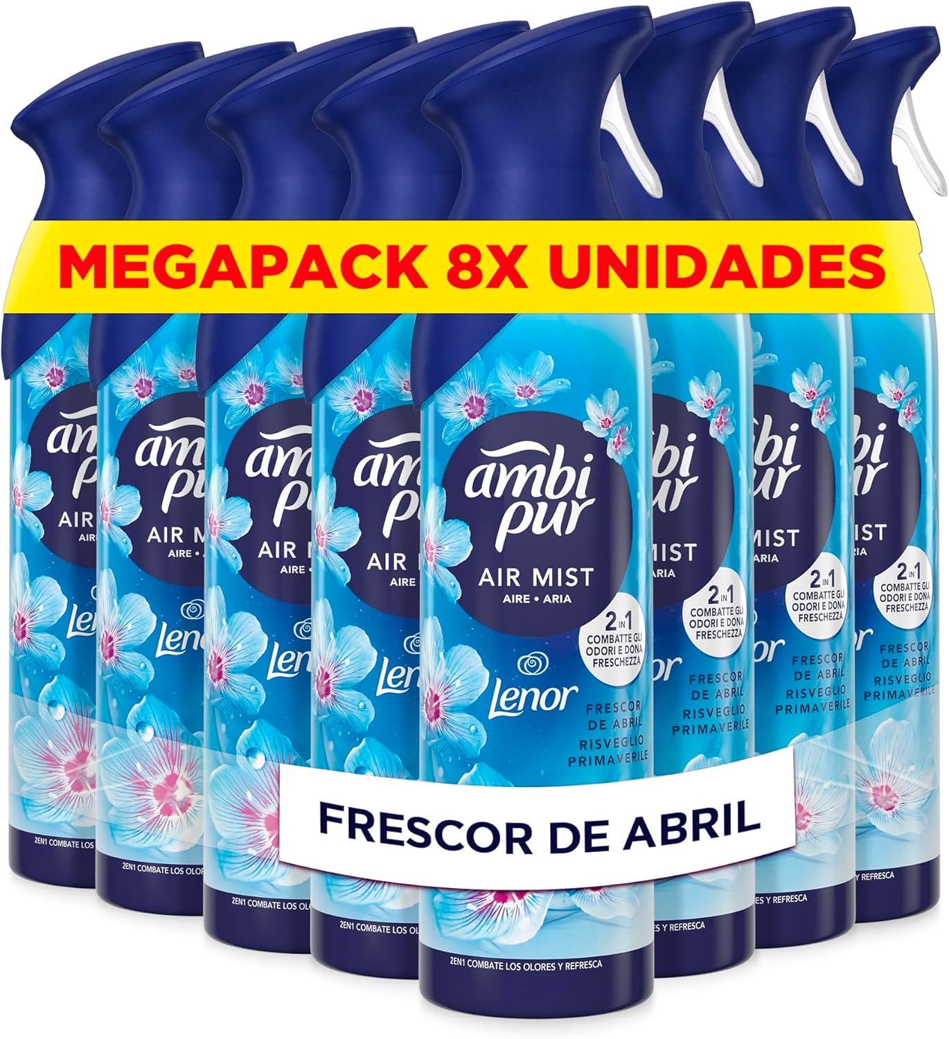 Ambi Pur Wiosna Odświeżacz powietrza W Spray 185ml x 8