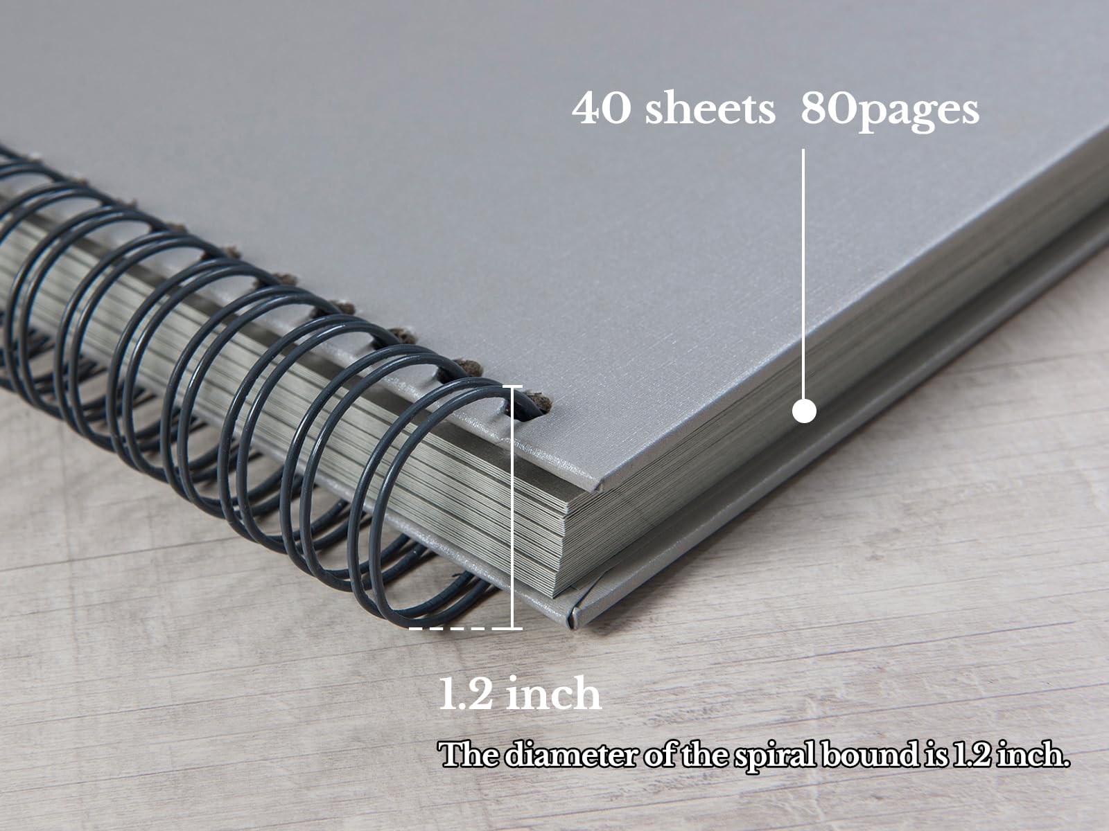 potricher 8 x 8 Inch DIY Scrapbook Photo Album Hardcover Kraft Blank Gray Page Wedding and Anniversary Family Photo Album (Gray - Image 4