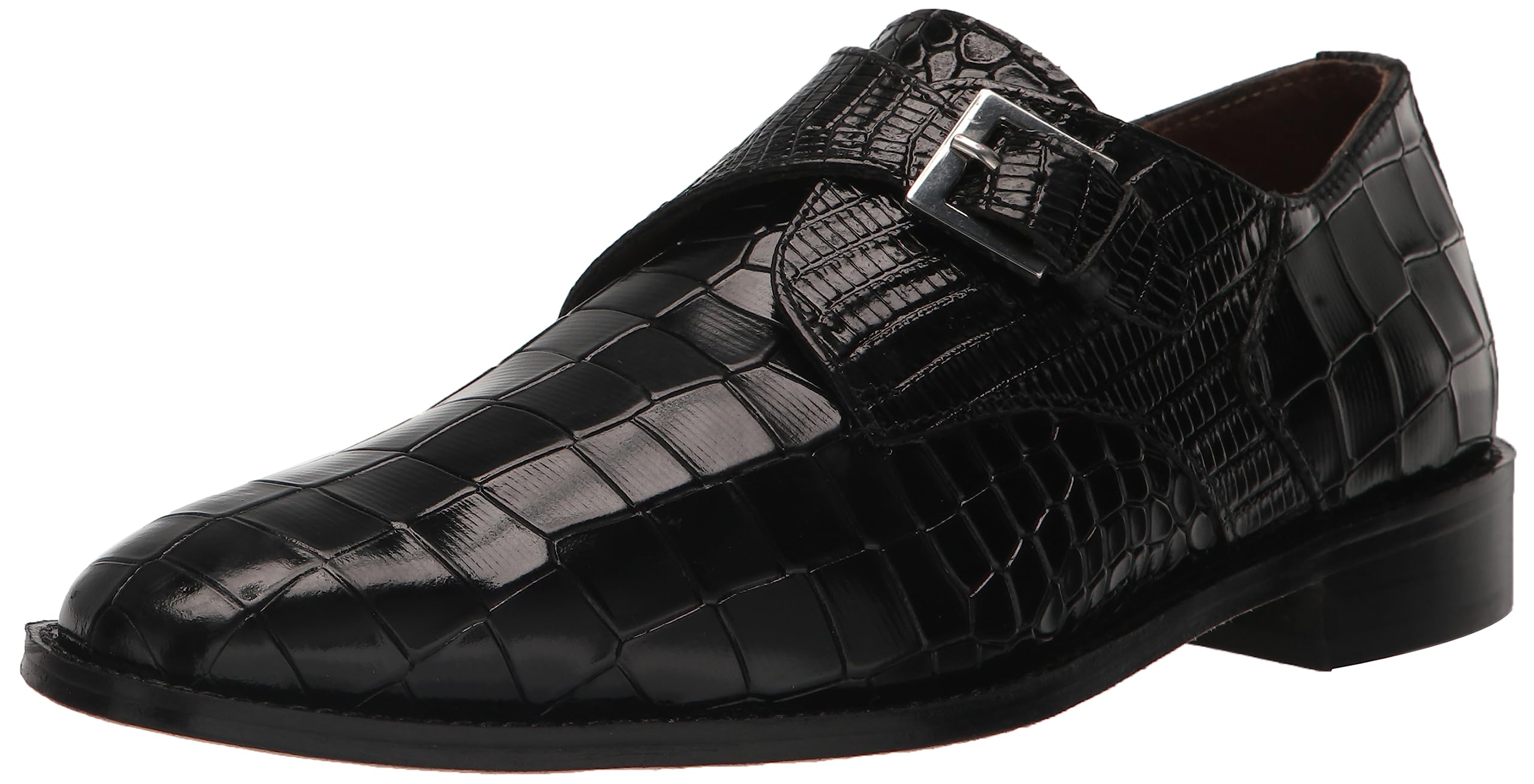 STACY ADAMS Men's Rapino Plain Toe Monk Strap Loafer