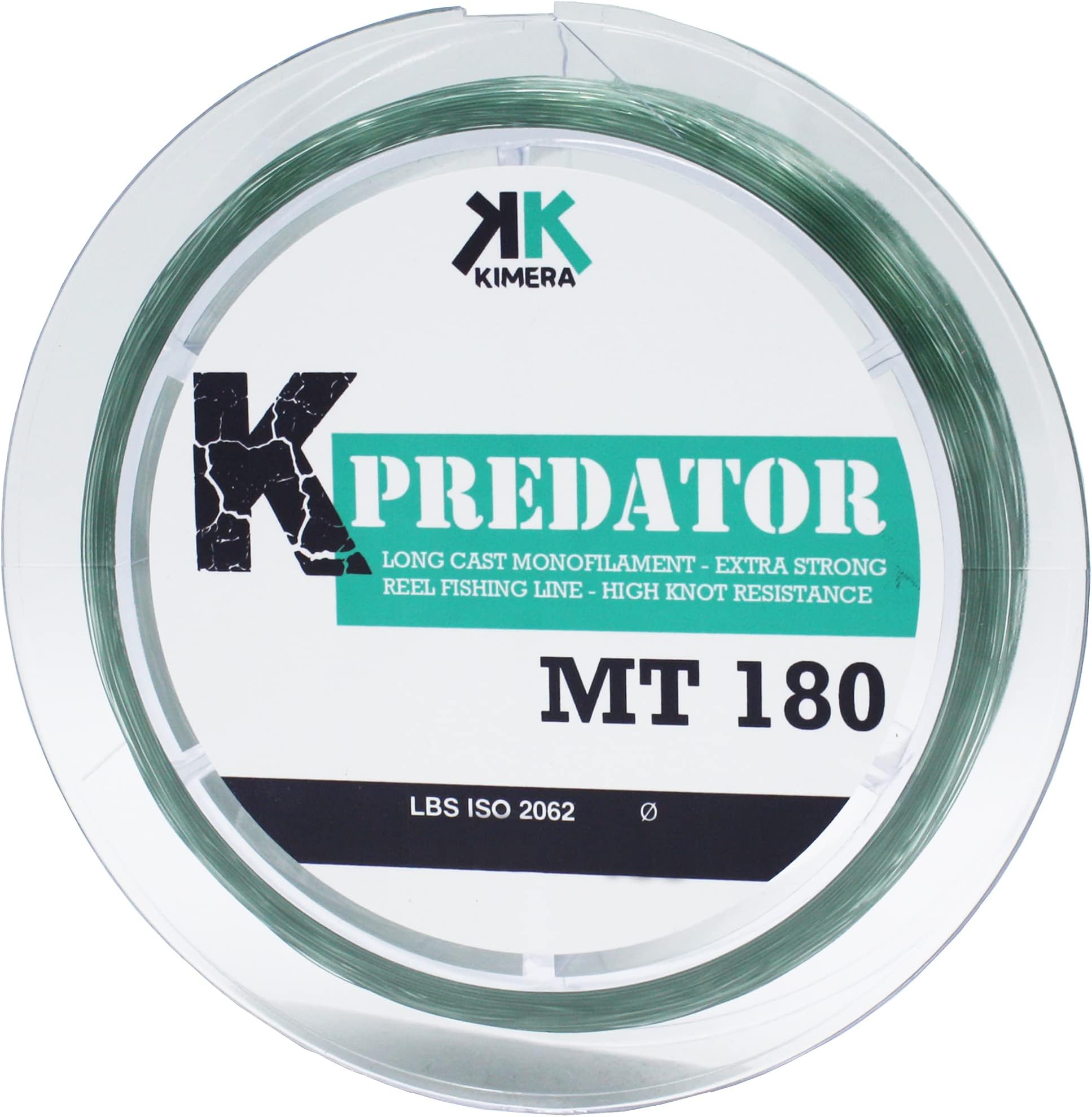 KIMERA Unisex_Adult Mt 180, K-Predator Fishing Line, Green, 0.55