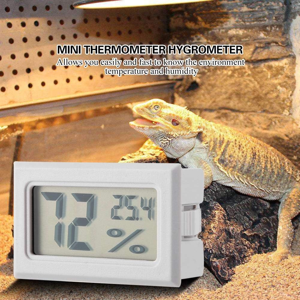 Mini Digital Thermometer Hygrometer, LCD Temperature Humidity Monitor with Probe for Reptile Tank Incubators, Brooders - Image 4