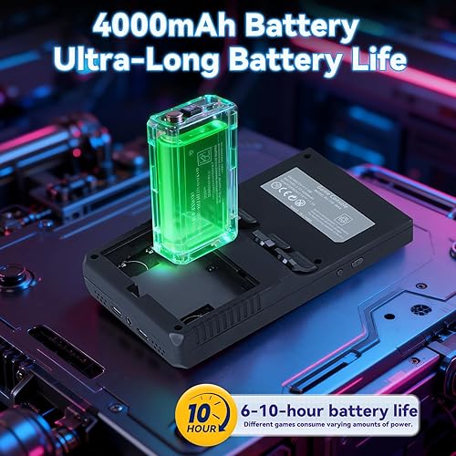 Miniatura 3 de Consola de juegos de mano retro V40 Max, tarjeta TF de 256GB con 40,000 juegos clásicos, pantalla IPS HD de 4.0 pulgadas, batería de 4000mAh,